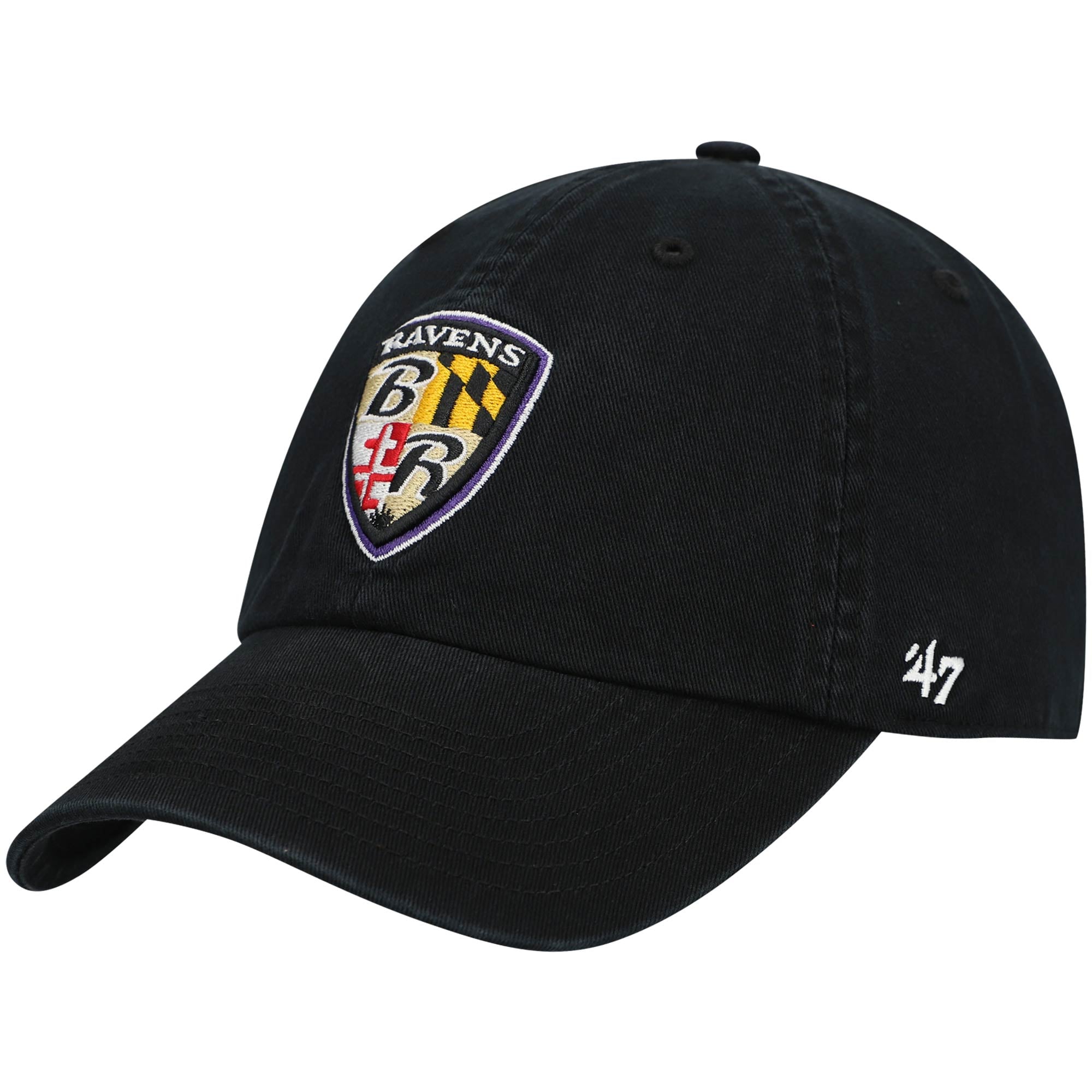 Casquette réglable alternative '47 Black Baltimore Ravens Clean Up pour hommes