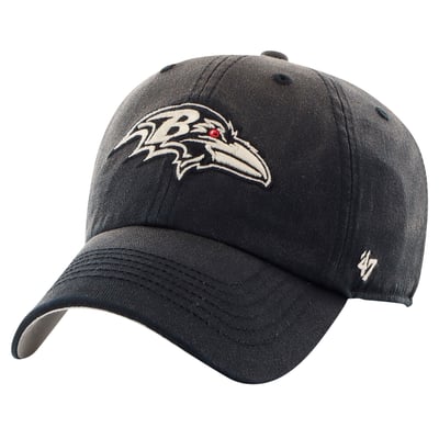  Baltimore Ravens '47 Dusted Relaxed Clean Up Adjustable Hat - Black