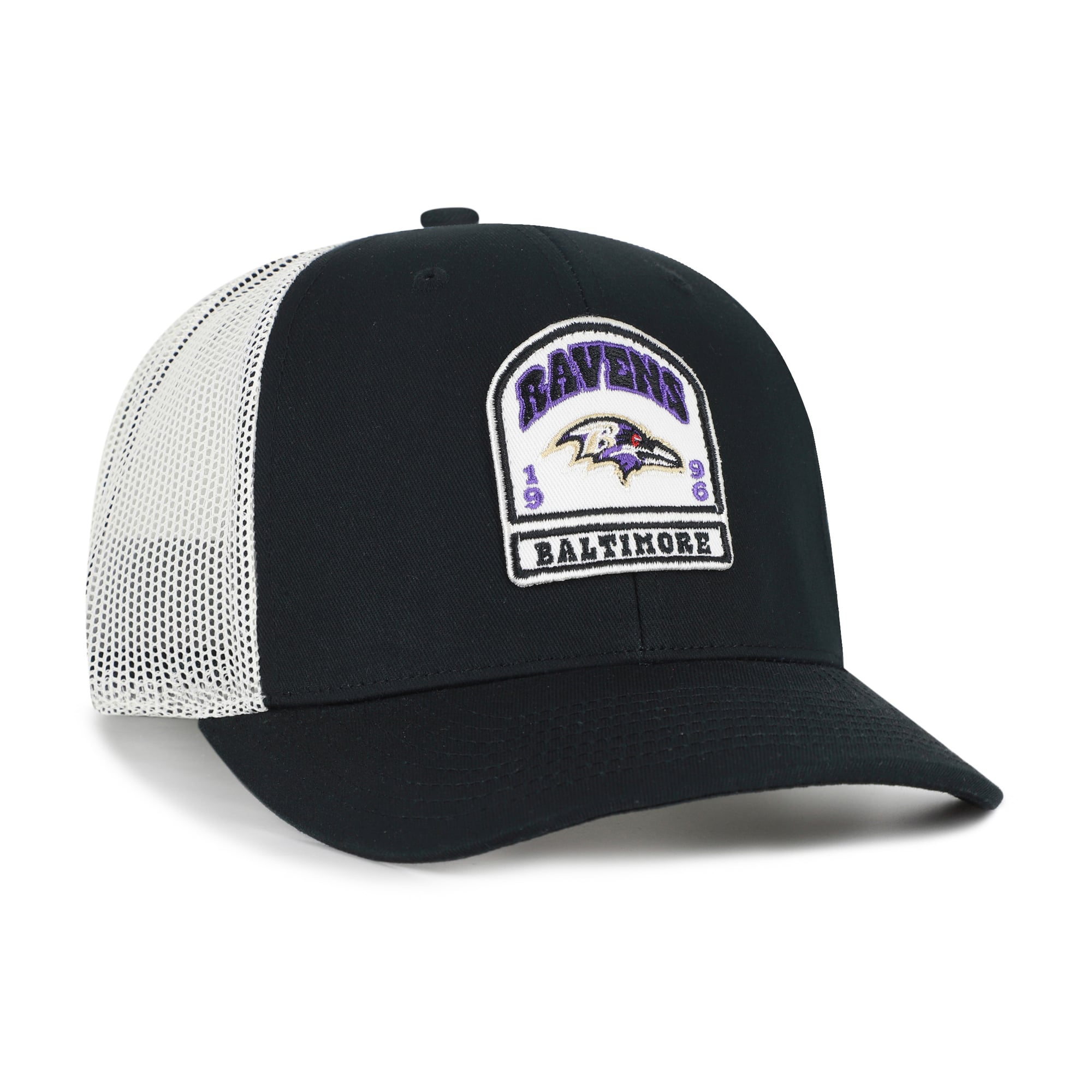 Men's '47 Black Baltimore Ravens Headstone Trucker Adjustable Hat
