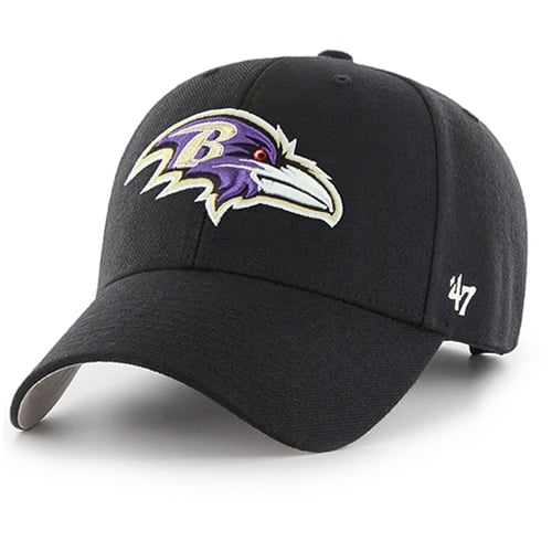 Casquette ajustable noire pour homme Baltimore Ravens MVP n° 47