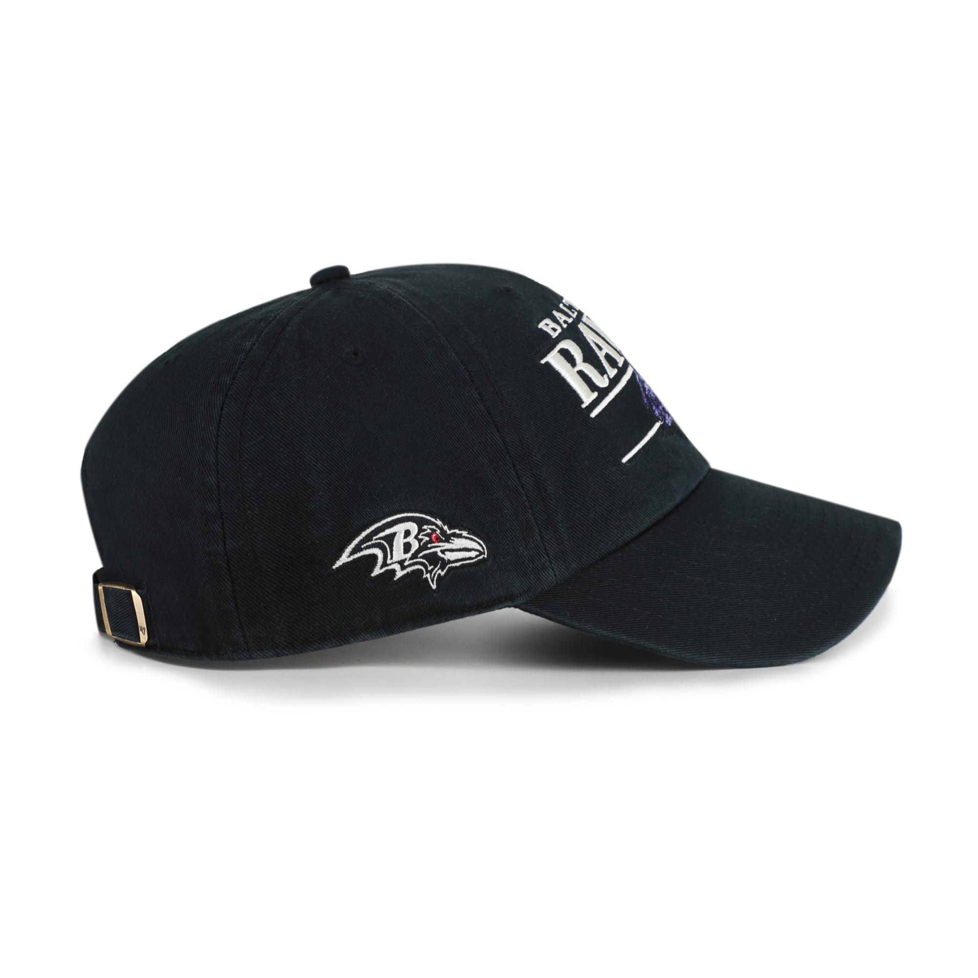 Casquette ajustable noire Baltimore Ravens « 47 » pour homme, style rétro.