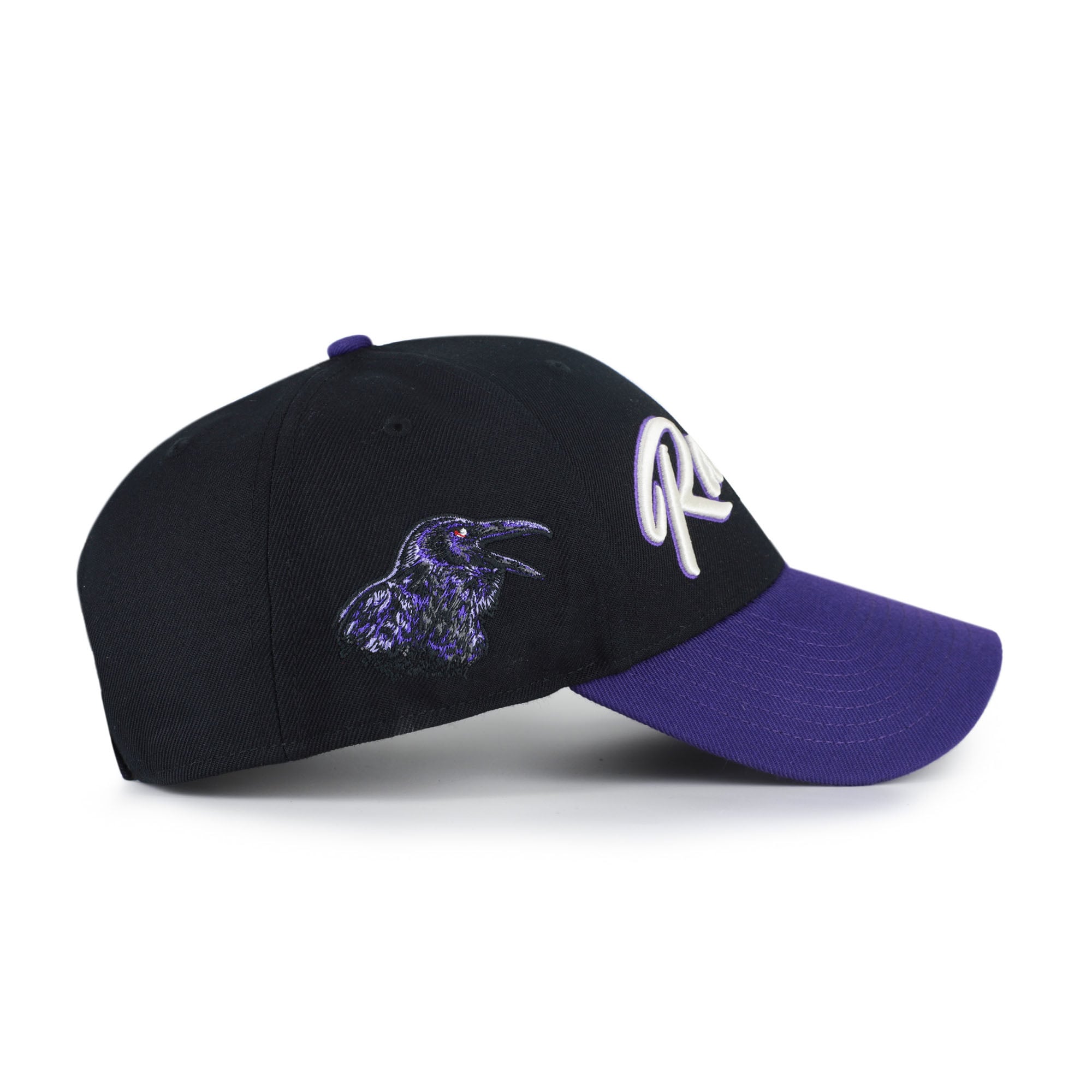 Men's '47 Black Baltimore Ravens Throwback MVP Adjustable Hat