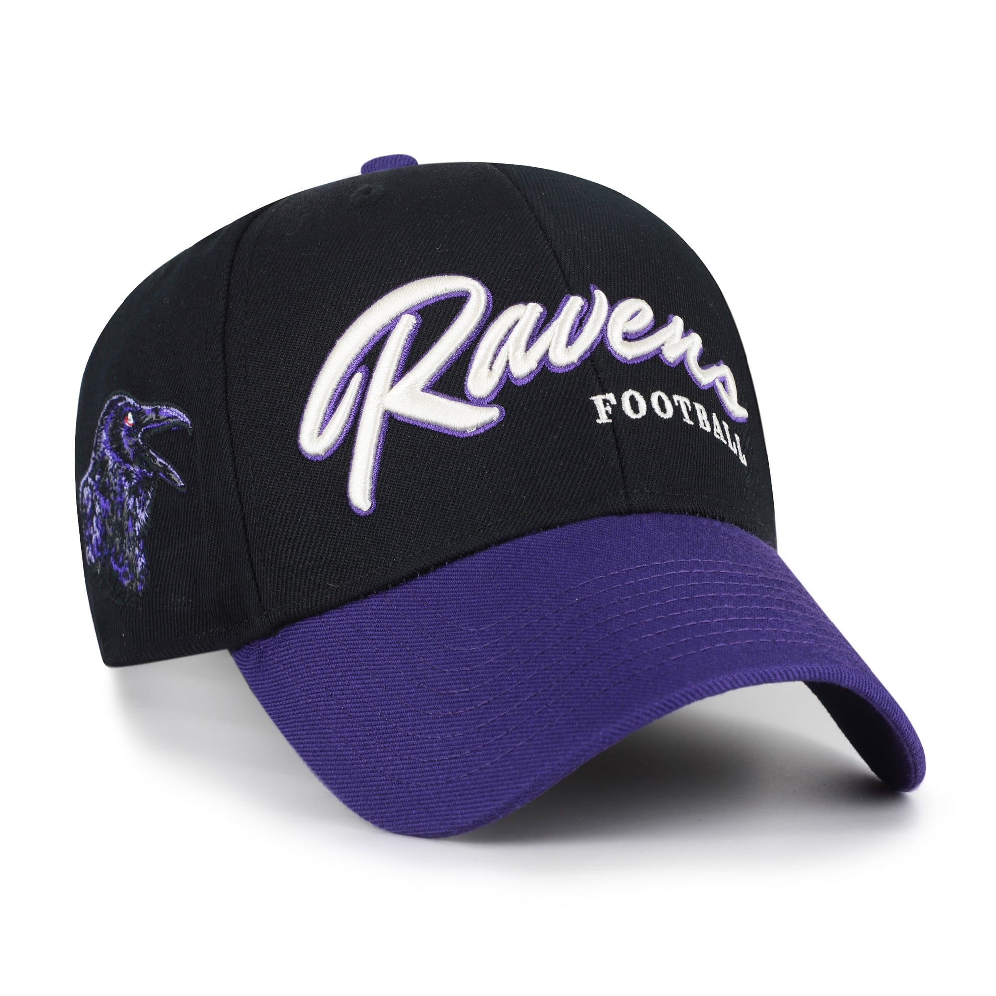 Men's '47  Black Baltimore Ravens Throwback MVP Adjustable Hat