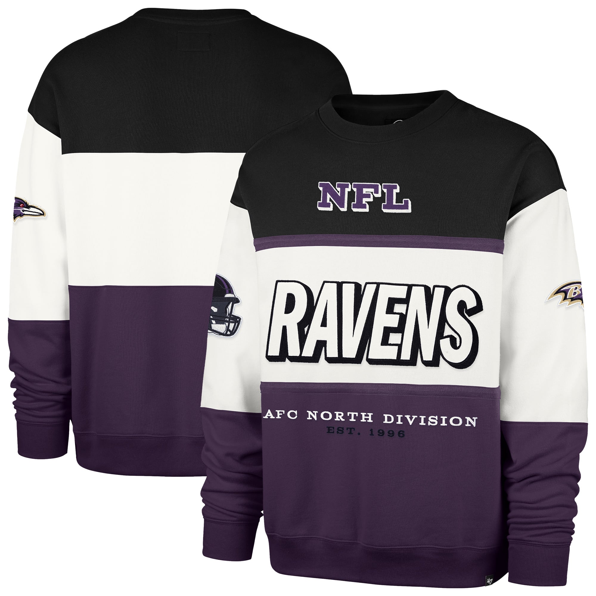 Sweat-shirt Breeze Maximalist noir/violet Baltimore Ravens '47 pour homme