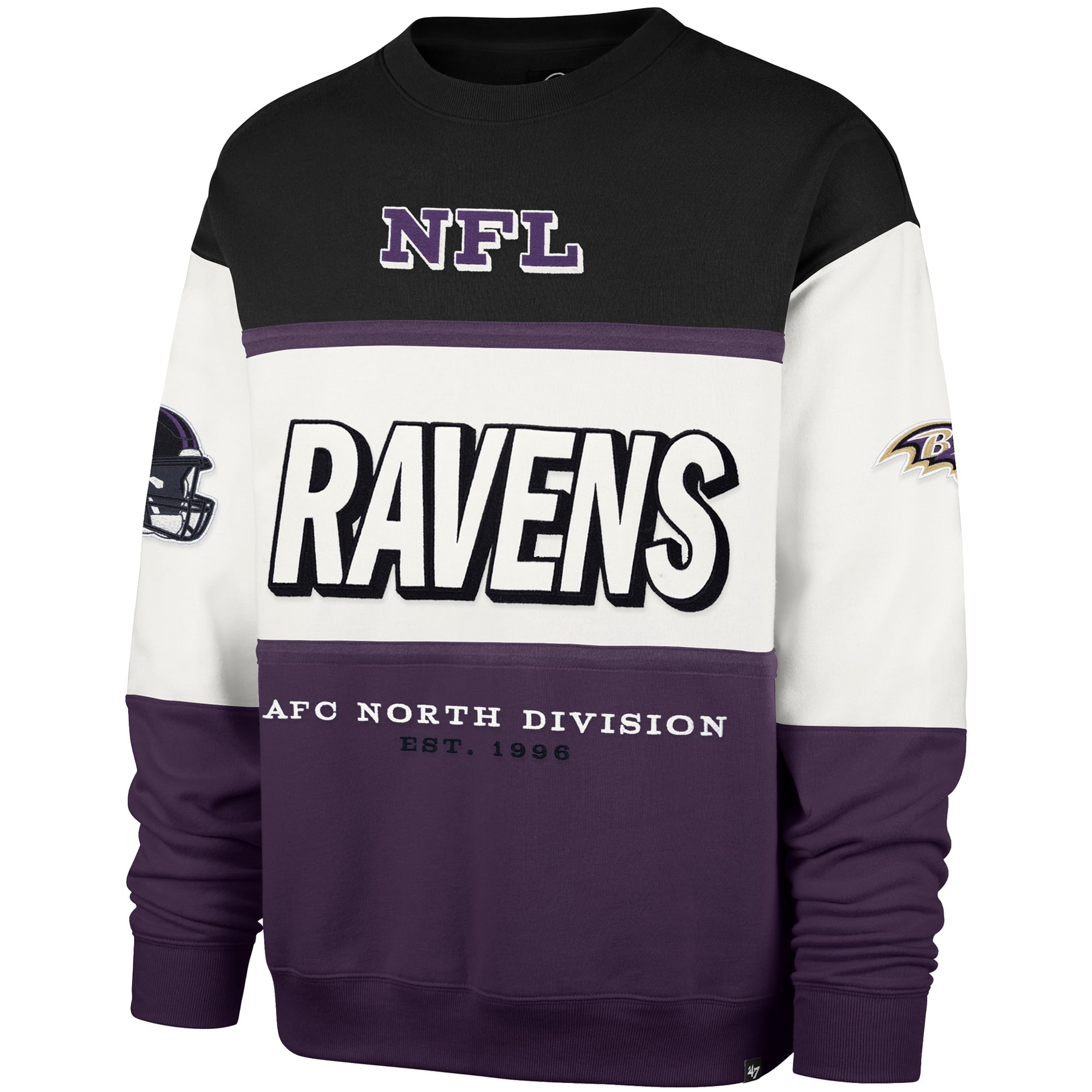 Sweat-shirt Breeze Maximalist noir/violet Baltimore Ravens '47 pour homme