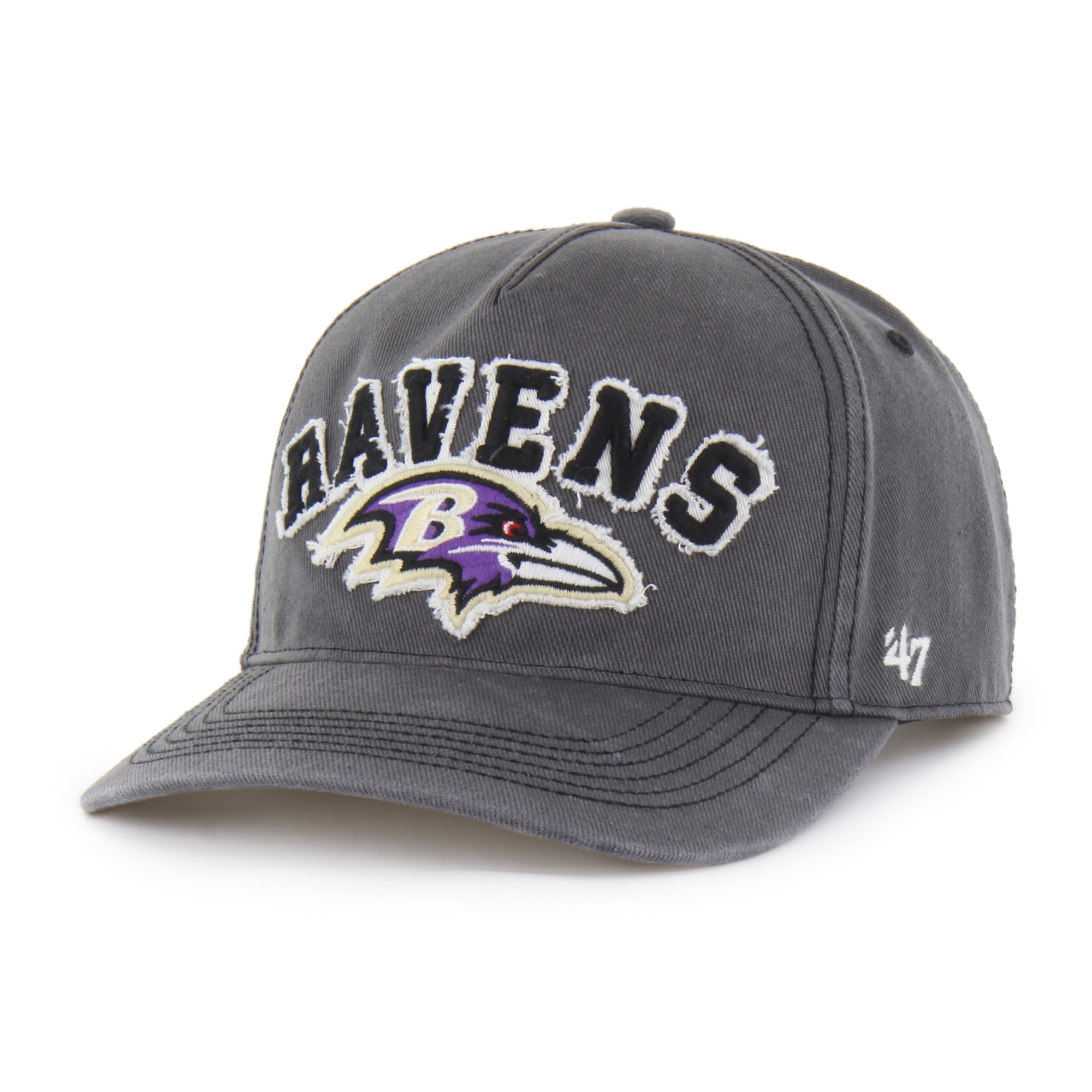 Men's '47 Charcoal Baltimore Ravens Calderwood Well Worn Hitch Adjustable Hat