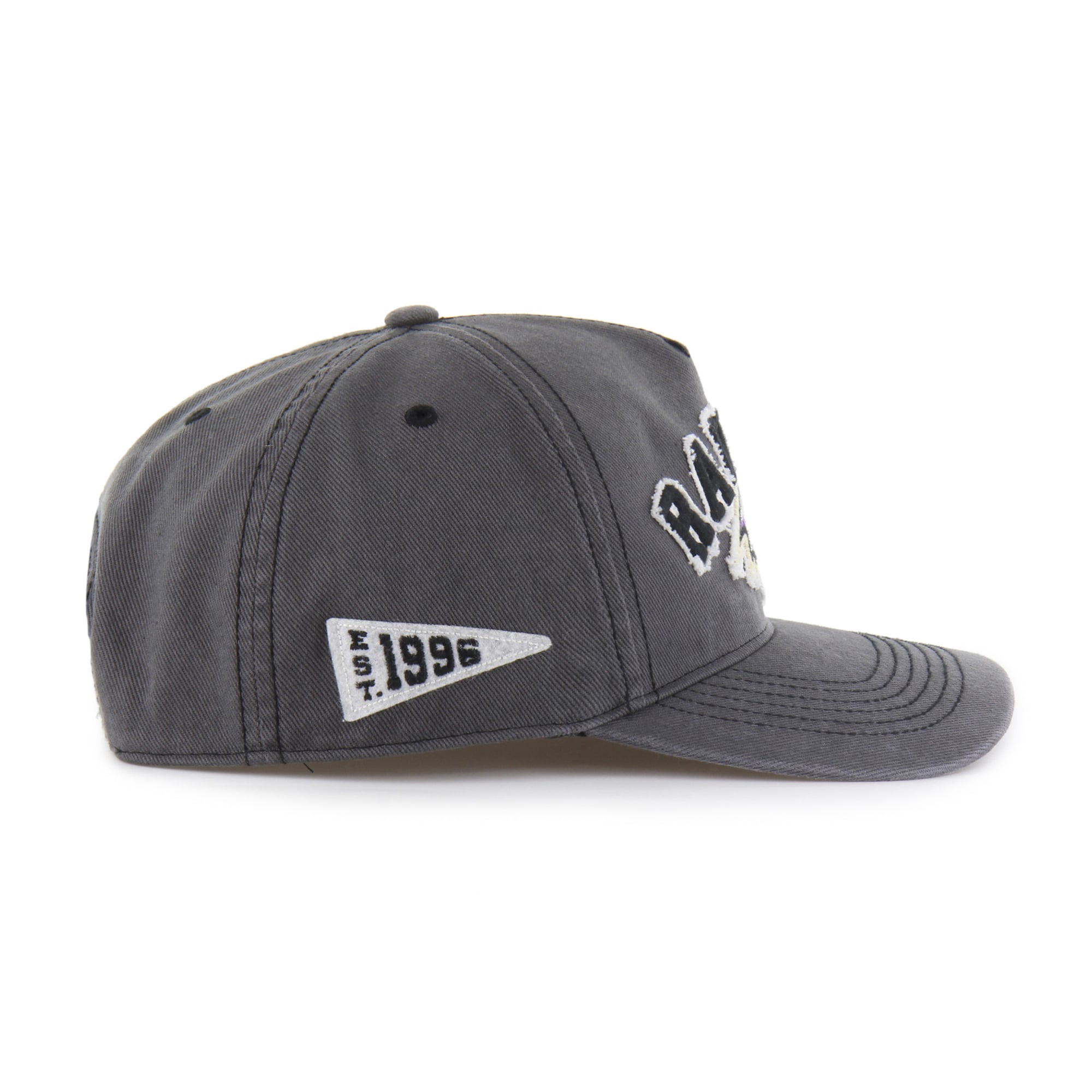 Men's '47 Charcoal Baltimore Ravens Calderwood Well Worn Hitch Adjustable Hat