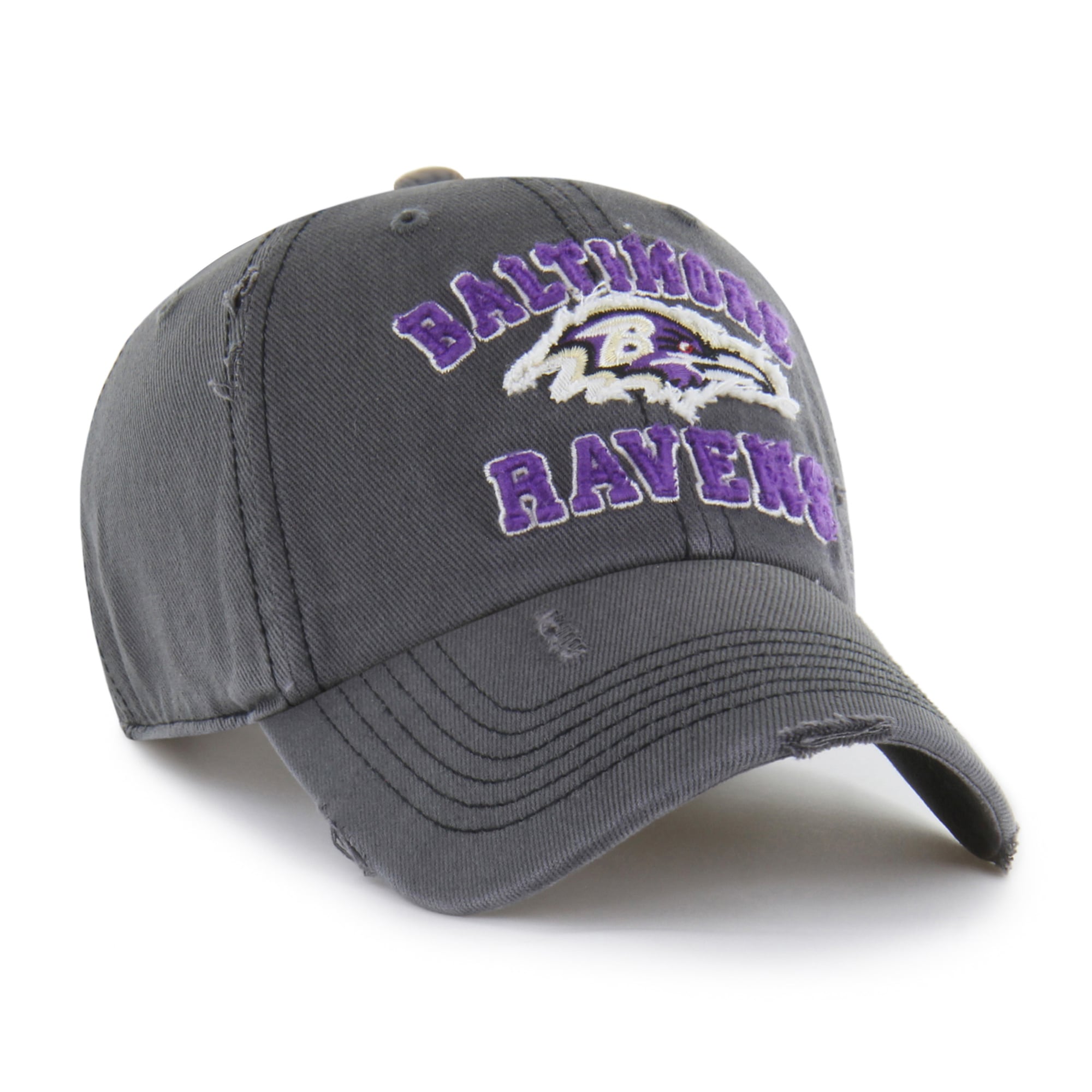 Men's '47  Charcoal Baltimore Ravens Seymoore Clean Up Adjustable Hat