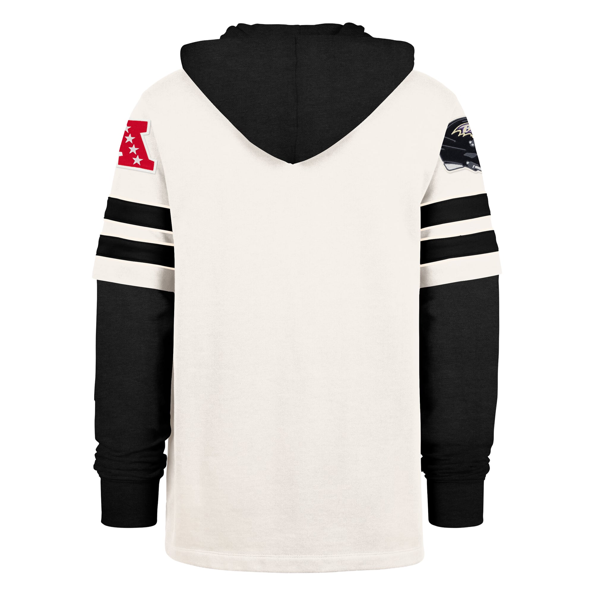 Sweat à capuche pour homme '47 Cream Baltimore Ravens Split Zone Cornerback Duo Lacer