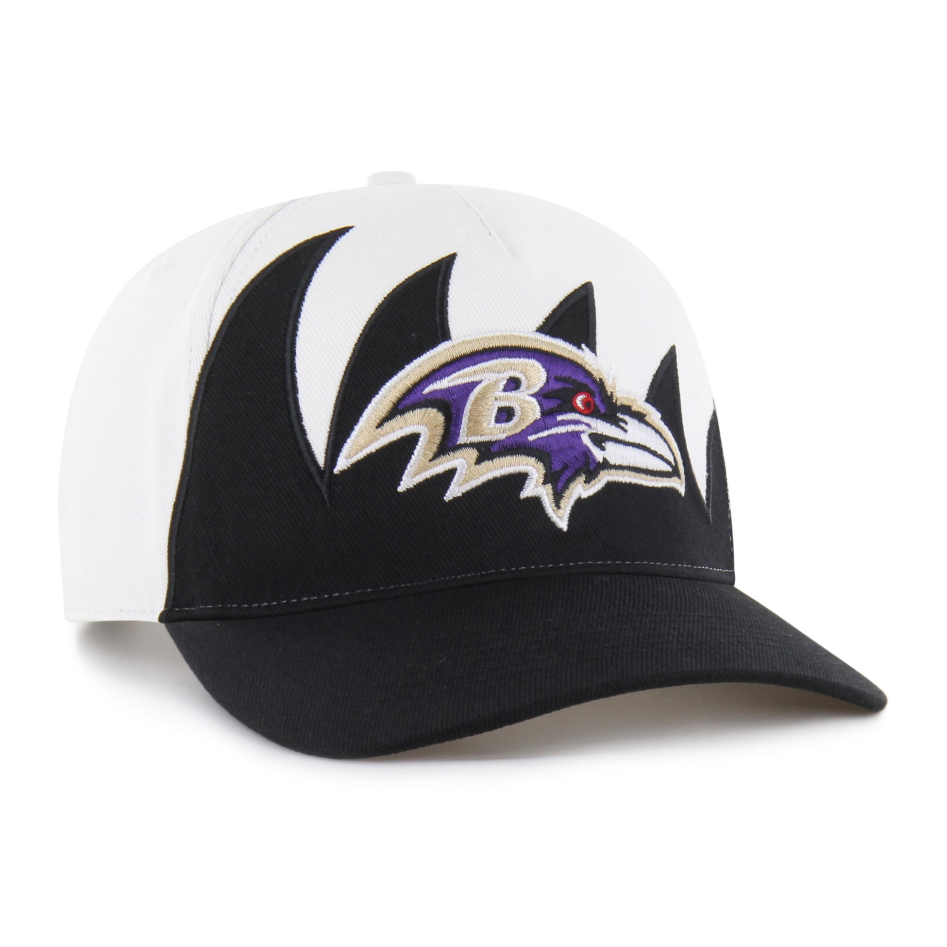 Men's '47 White Baltimore Ravens Jagged Hitch Adjustable Hat