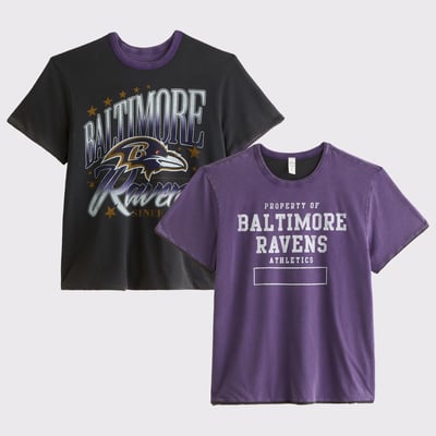Baltimore Ravens Abercrombie & Fitch Reversible T-Shirt - Purple