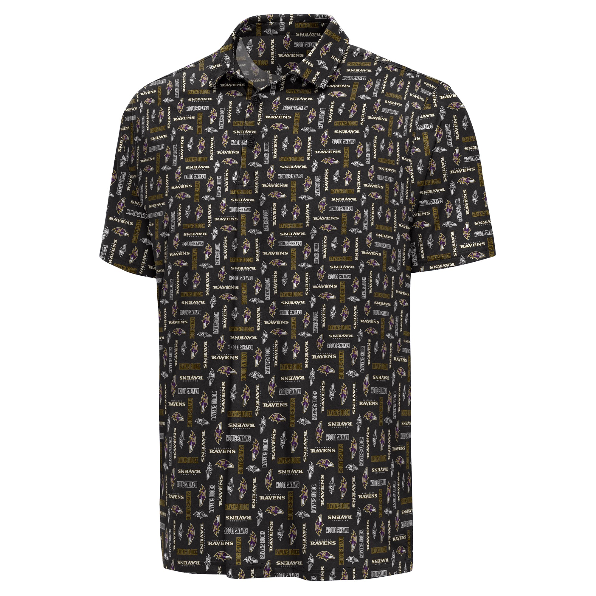 Men's Antigua  Black Baltimore Ravens Season Tickets Polo