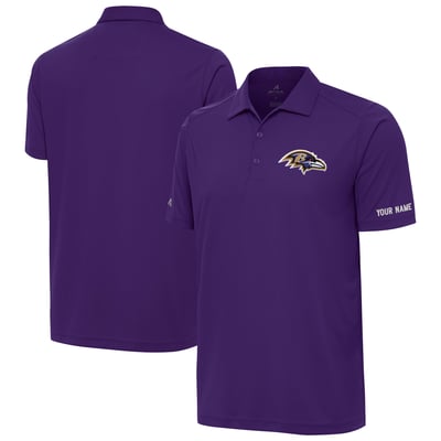 Baltimore Ravens Antigua  Personalized Tribute Polo - Purple