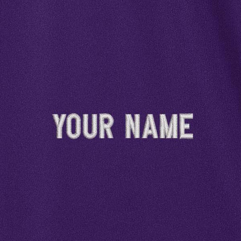 Baltimore Ravens Antigua Personalized Tribute Quarter-Zip Pullover - Purple