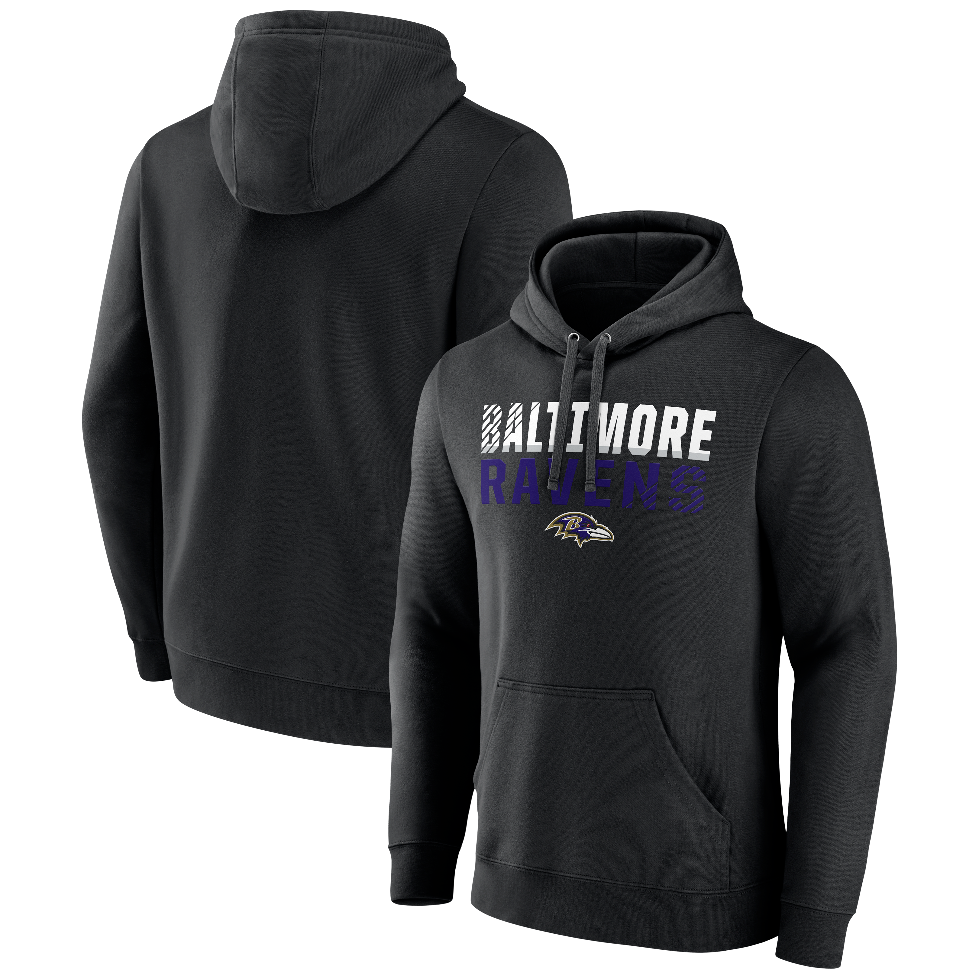 Sweat à capuche noir Baltimore Ravens pour homme
