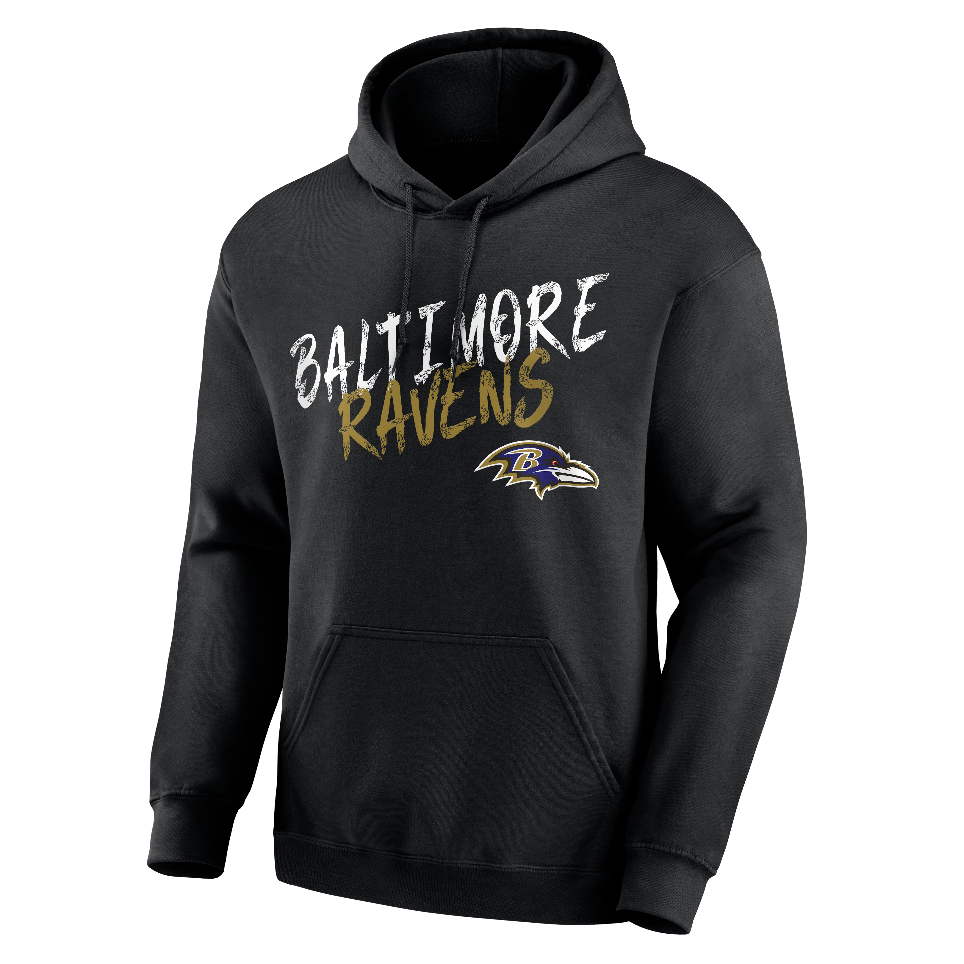 Men's Black Baltimore Ravens Hustle Personalized Name & Number Hoodie