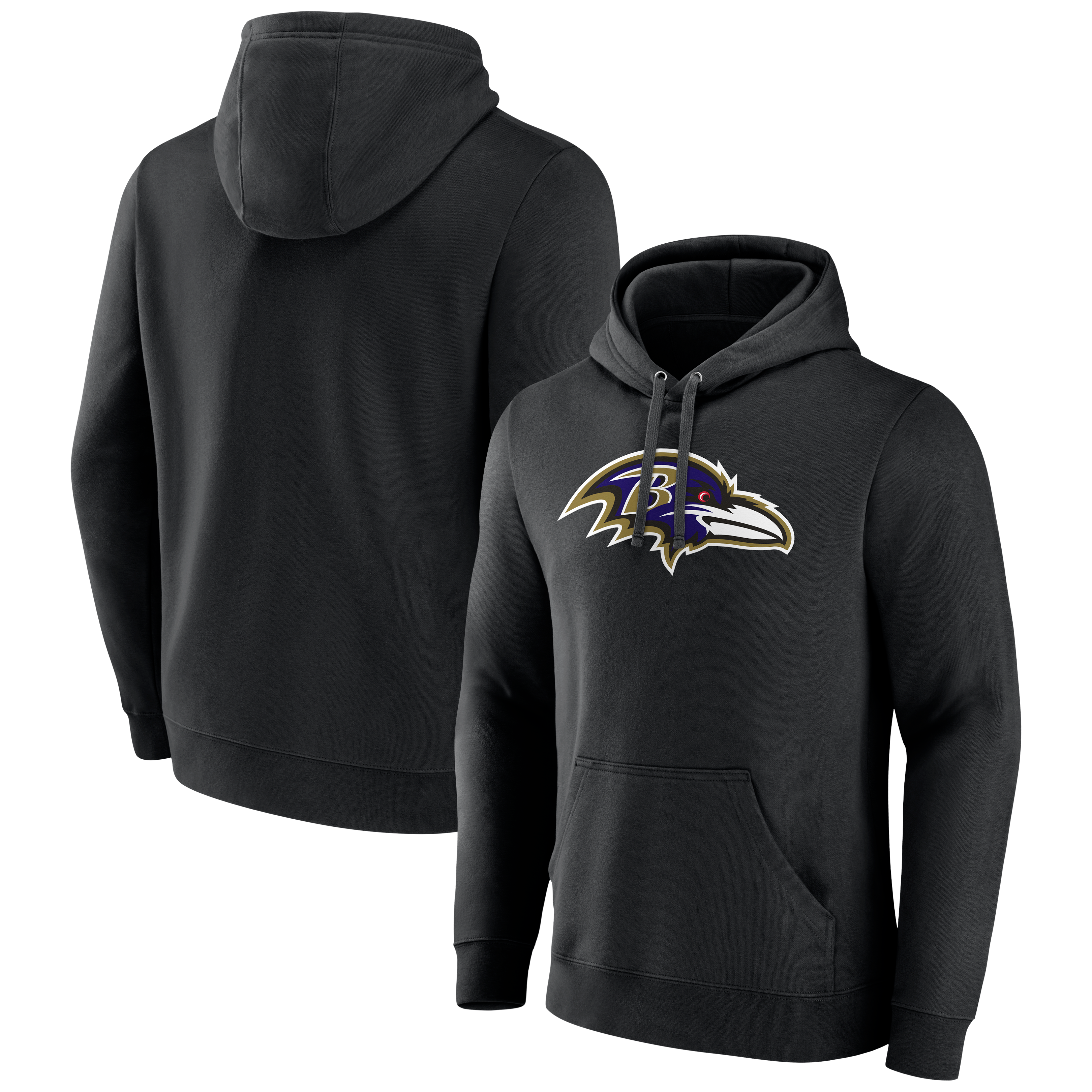 Sweat à capuche noir pour homme avec logo principal des Ravens de Baltimore