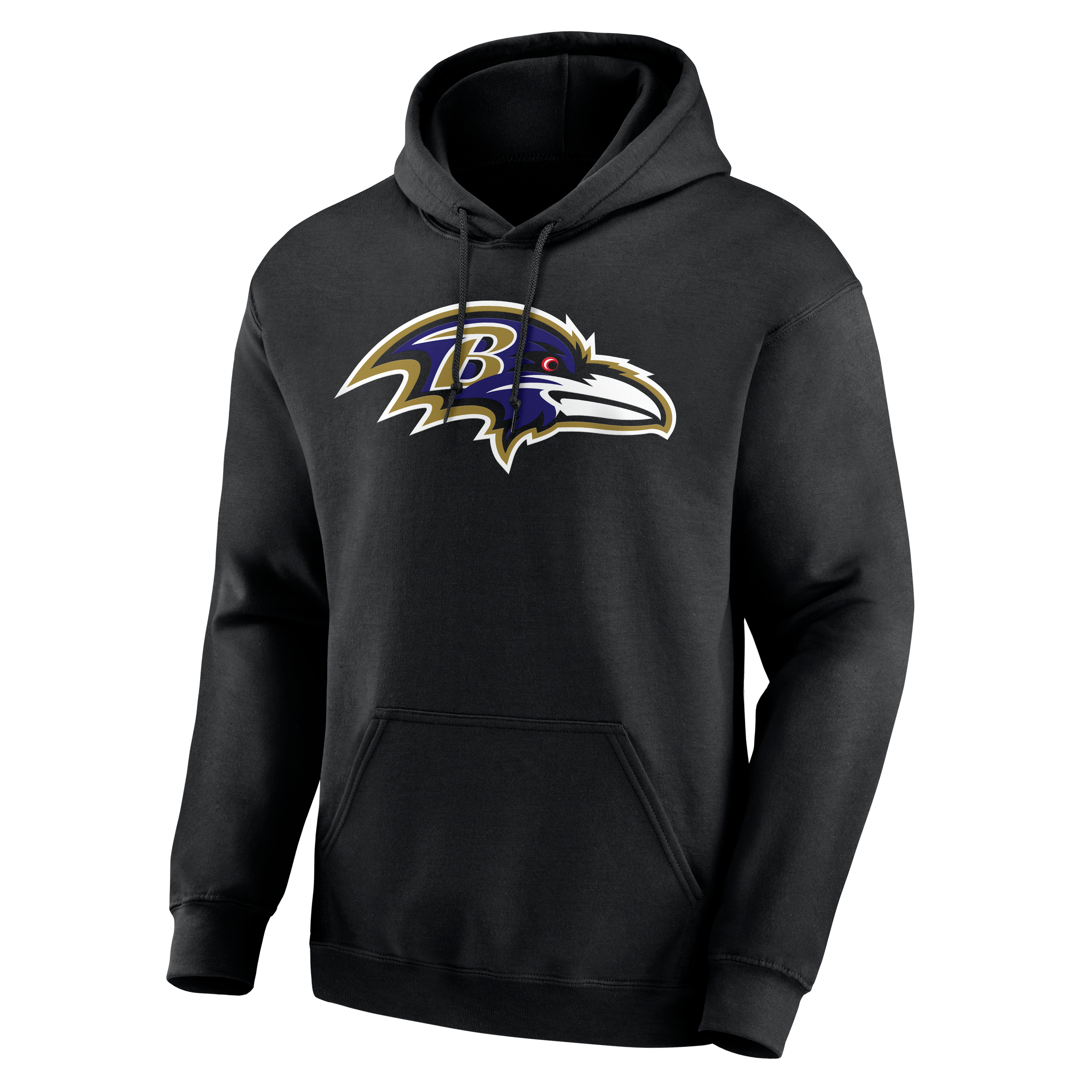 Men's Black Baltimore Ravens Team Authentic Personalized Name & Number Hoodie