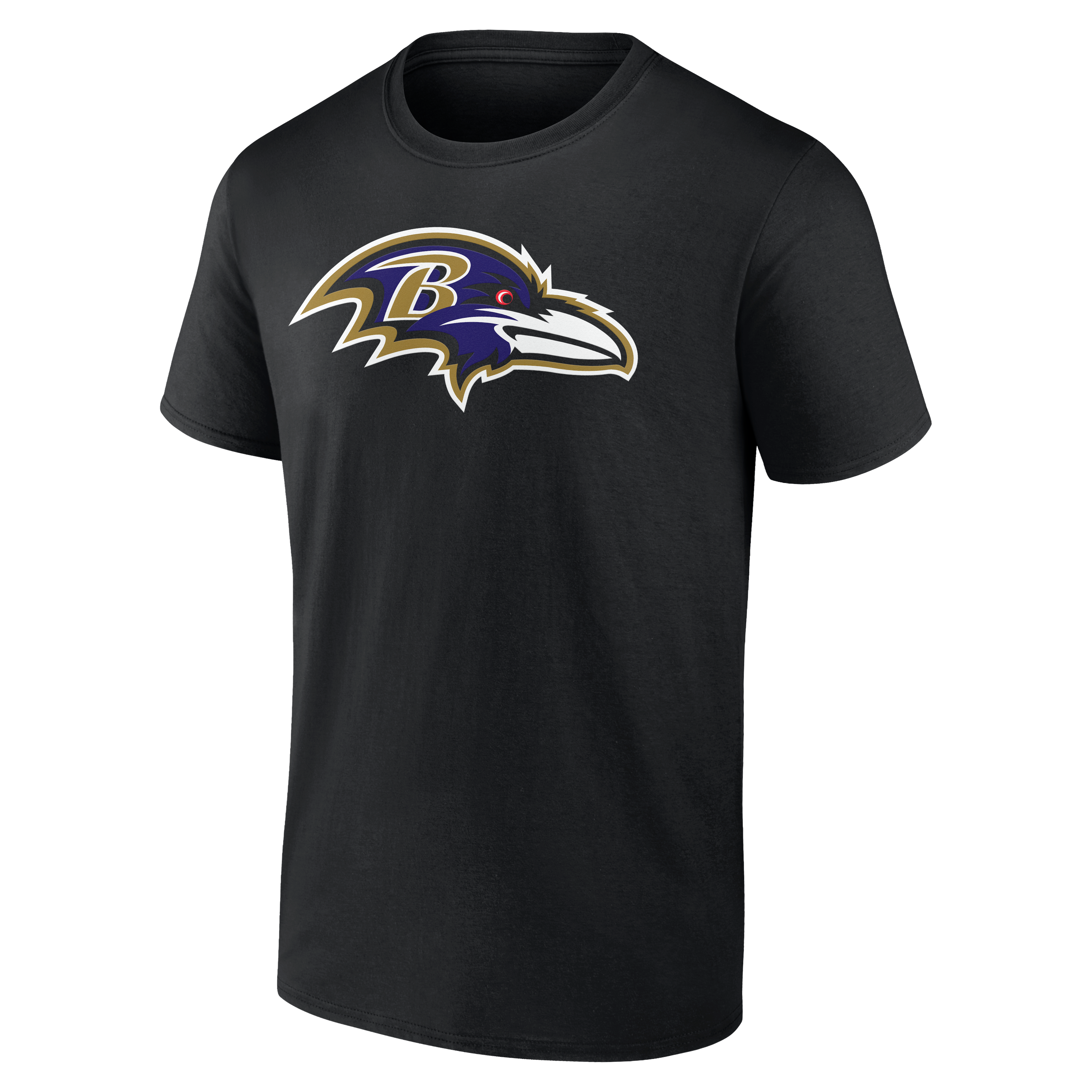 T-shirt noir authentique pour homme des Ravens de Baltimore, personnalisé avec nom et numéro