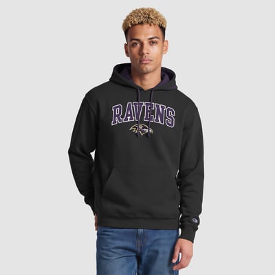  Baltimore Ravens Champion Contrast Hoodie - Black/Purple