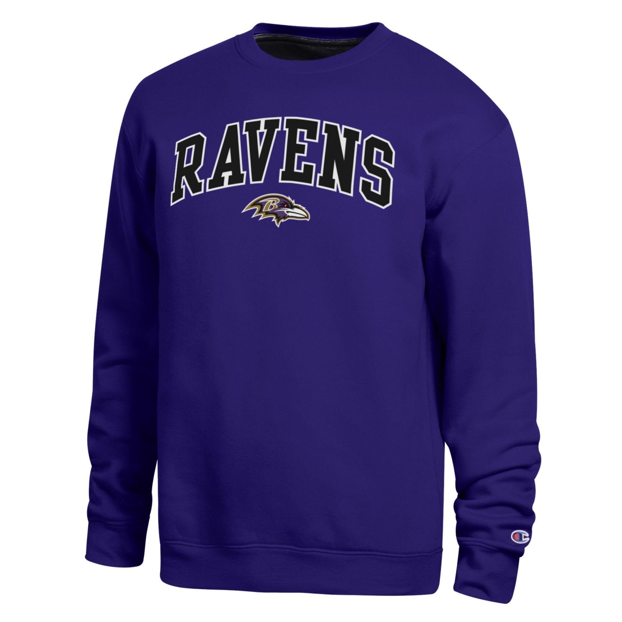 Sweat-shirt Champion violet pour homme, à doublure contrastée, Baltimore Ravens
