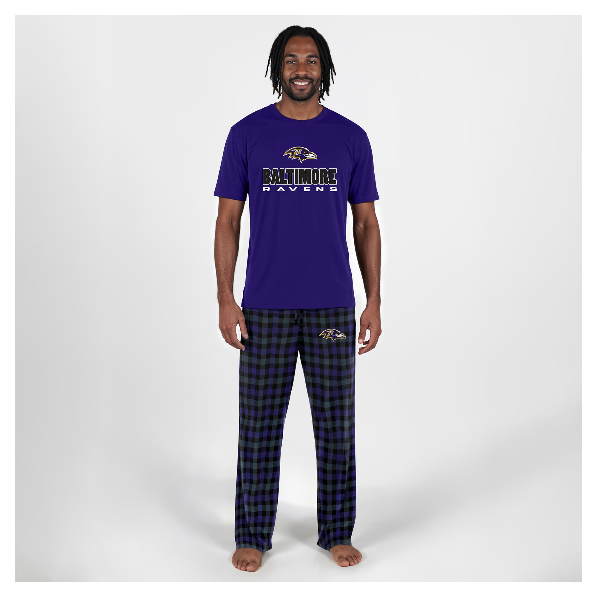 Men's Concepts Sport Purple Baltimore Ravens Big & Tall Highland Sleep Set