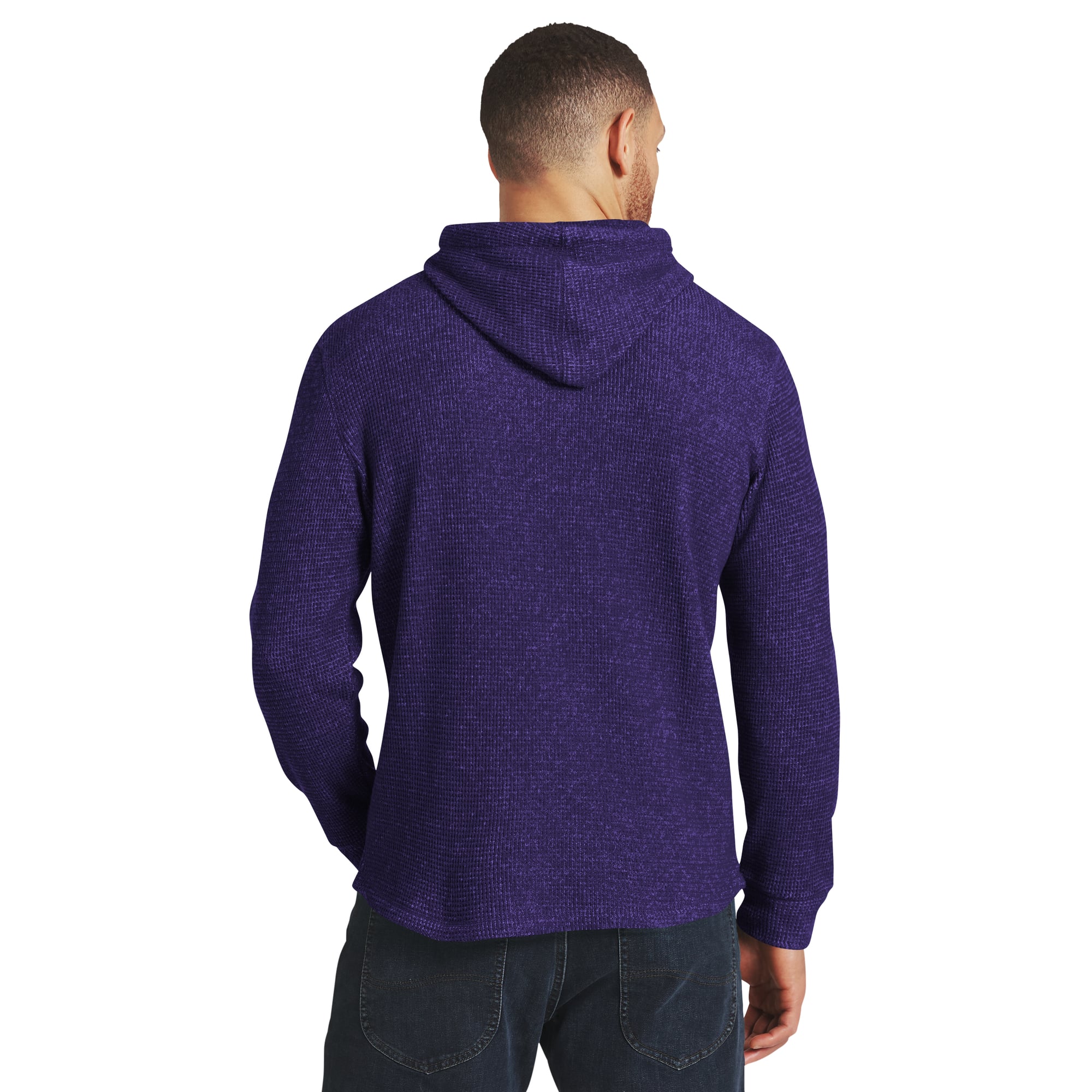 Men's Darius Rucker Collection by Fanatics Purple Baltimore Ravens Waffle Knit Hooded Tri-Blend Long Sleeve T-Shirt