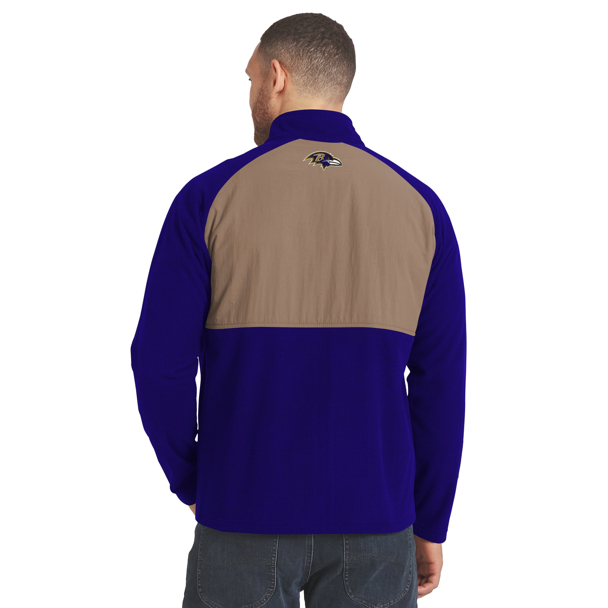 Veste raglan zippée intégrale violette/beige Baltimore Ravens de la collection Darius Rucker pour homme par Fanatics