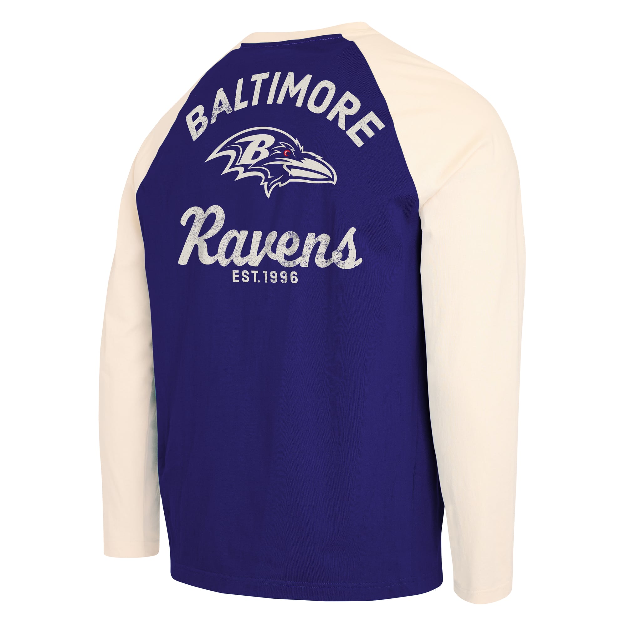 Men's Darius Rucker Collection by Fanatics Purple/White Baltimore Ravens Henley Long Sleeve T-Shirt