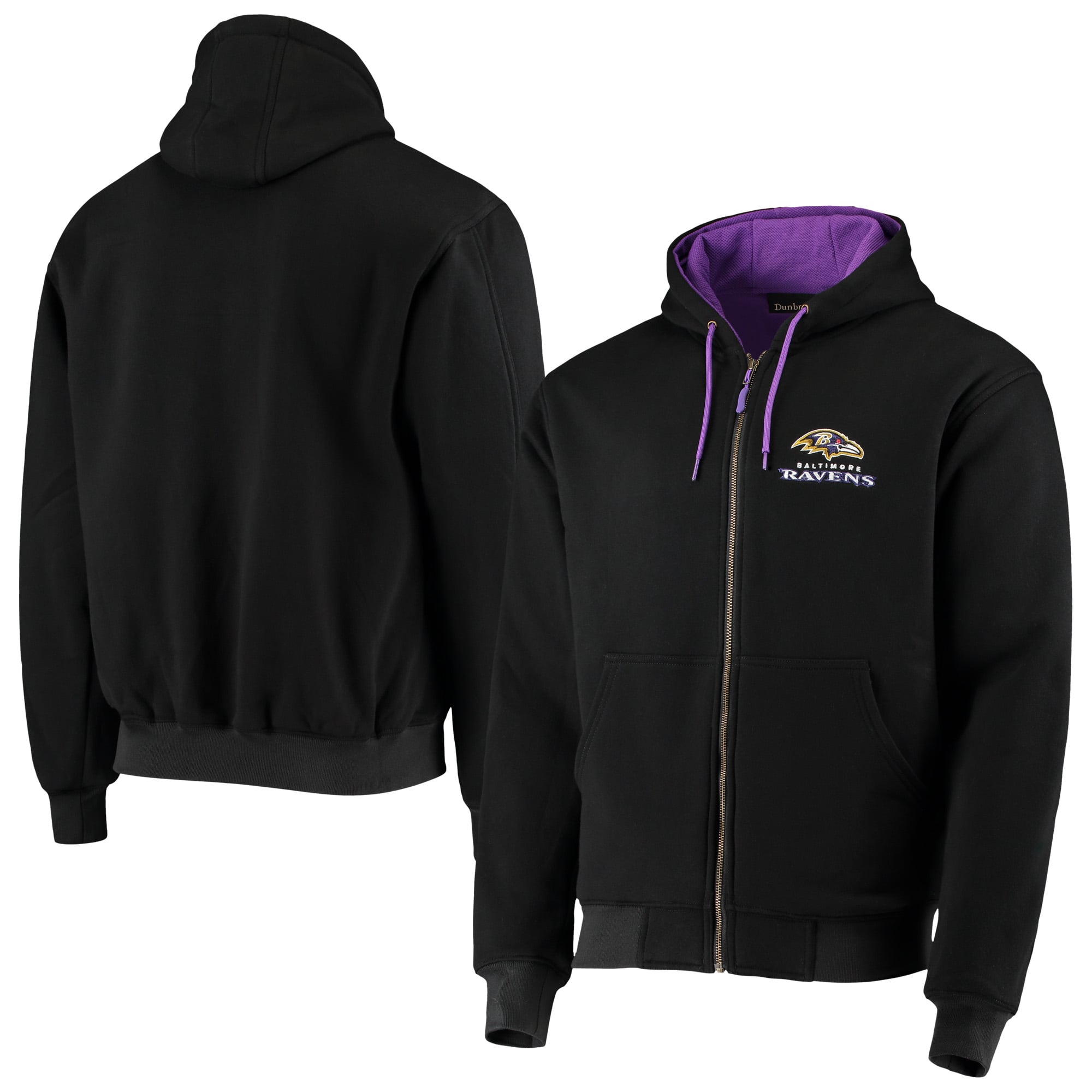 The Ravens Big Silhouette Trainer XLサイズ Men's Dunbrooke Black Baltimore Ravens Craftsman Thermal-Lined
