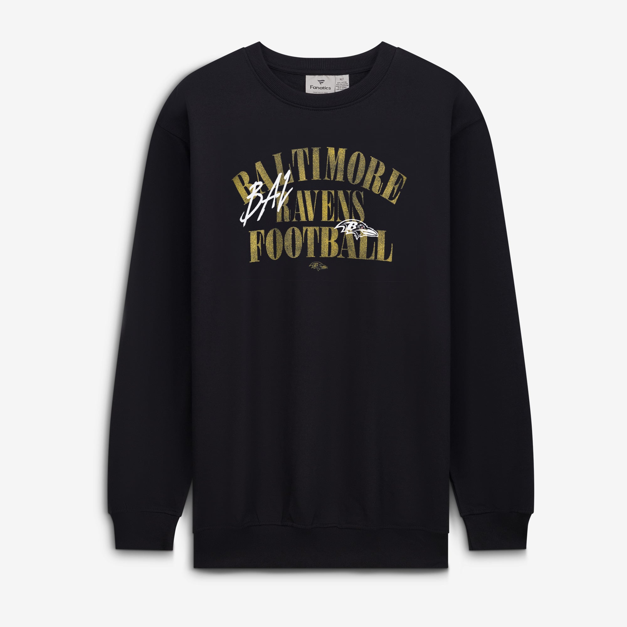 Sweat-shirt décontracté mi-temps des Ravens de Baltimore, grandes tailles, noir, pour homme (Fanatics).
