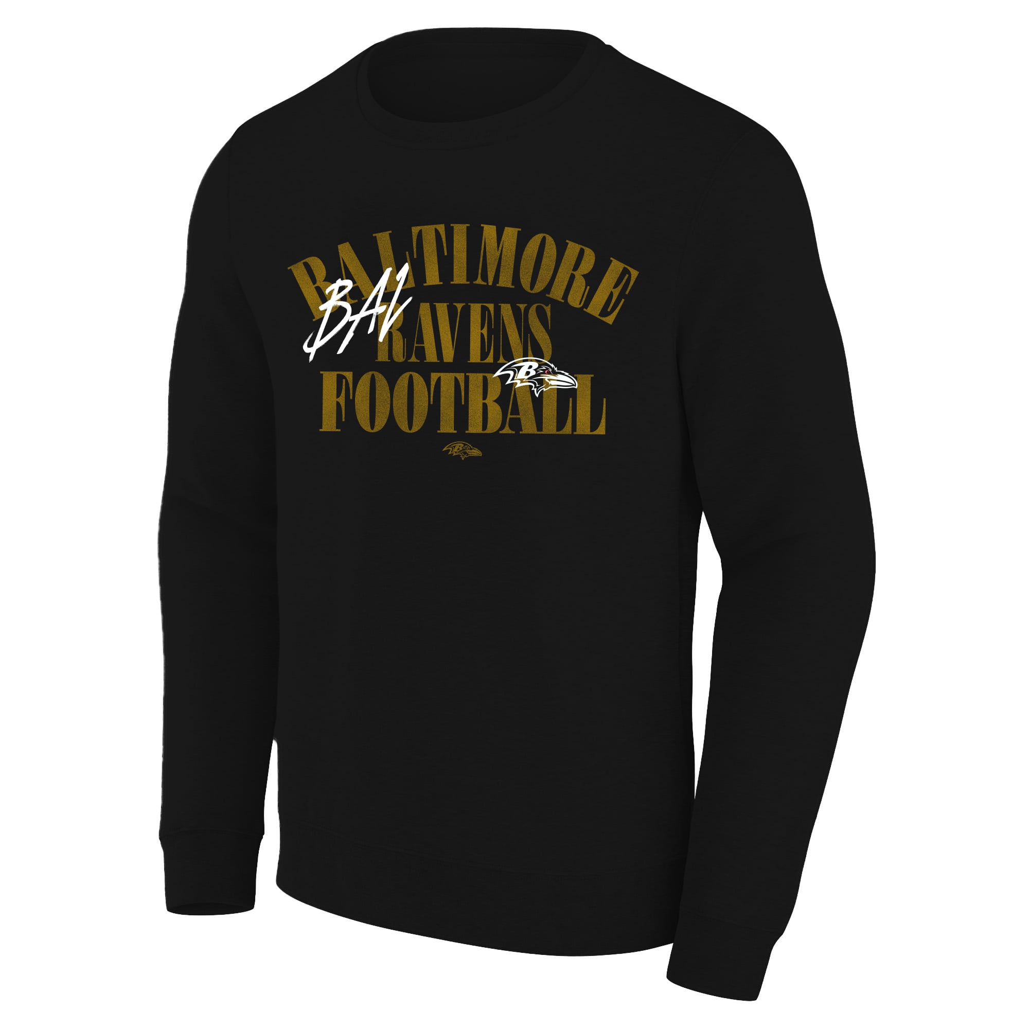 Men's Fanatics Black Baltimore Ravens Big & Tall Relaxed Halftime Lead Washed Sweatshirt