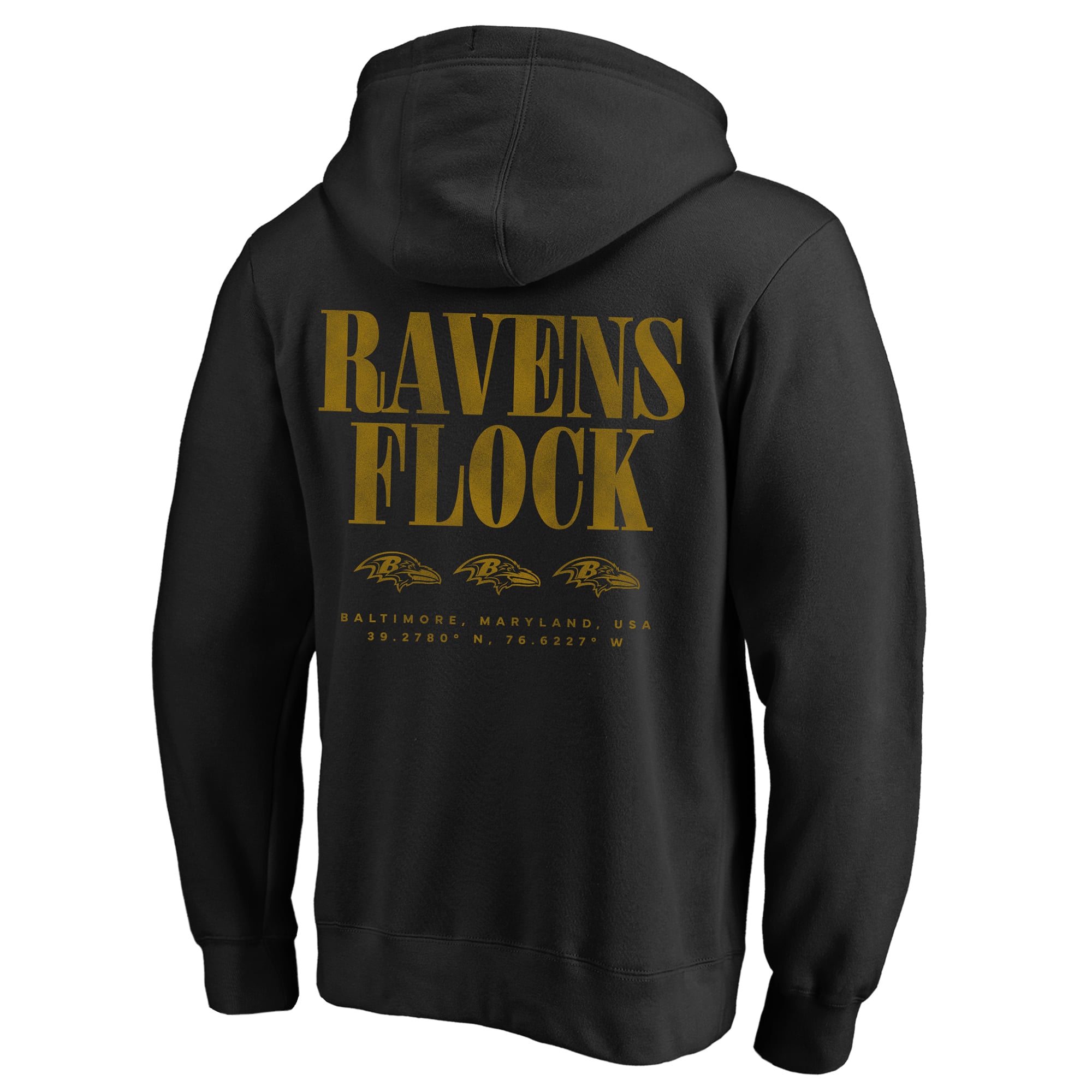 Men's Fanatics Black Baltimore Ravens Big & Tall Relaxed Intense Rivalry Hoodie