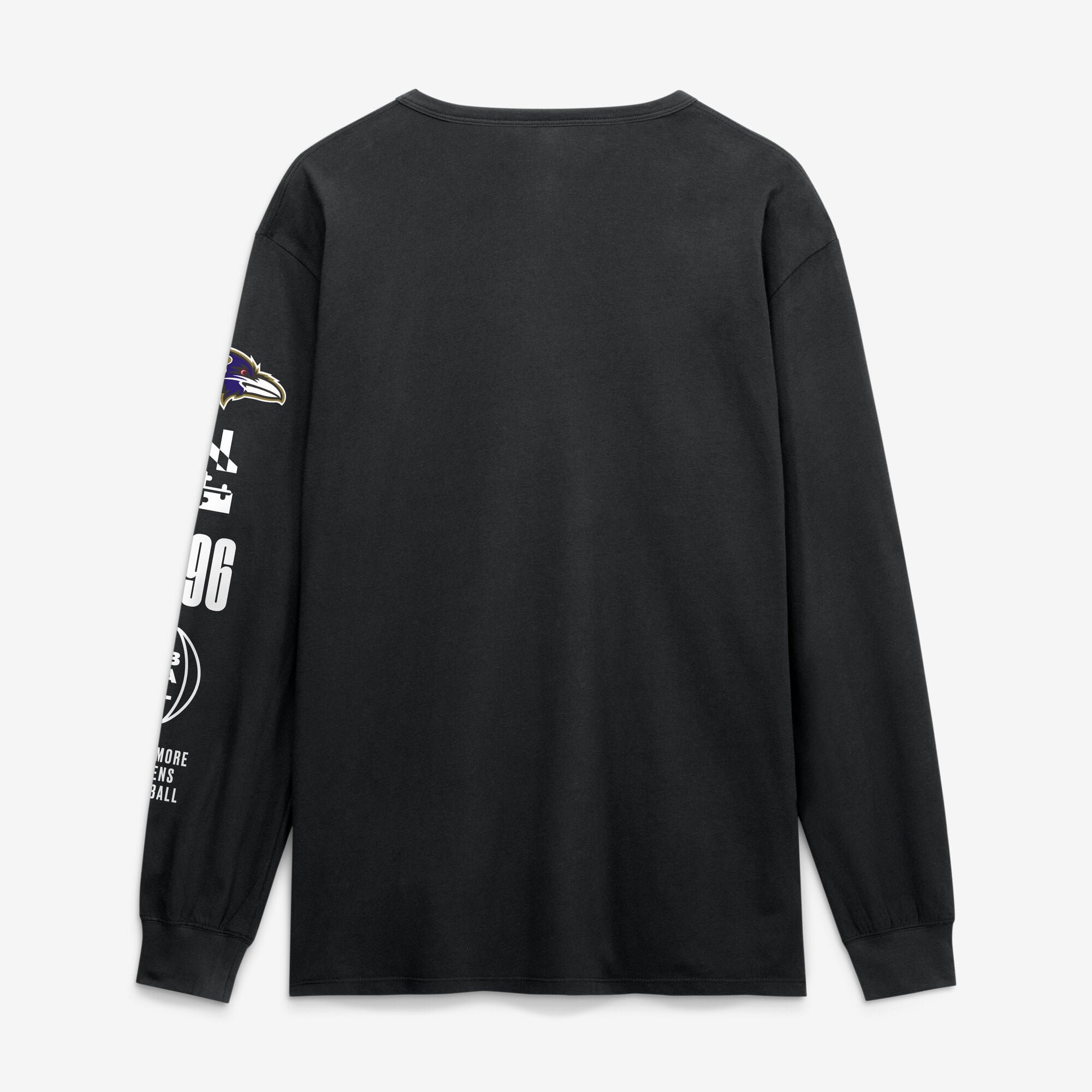 T-shirt à manches longues Fanatics Black Baltimore Ravens Checkdown Pass pour homme