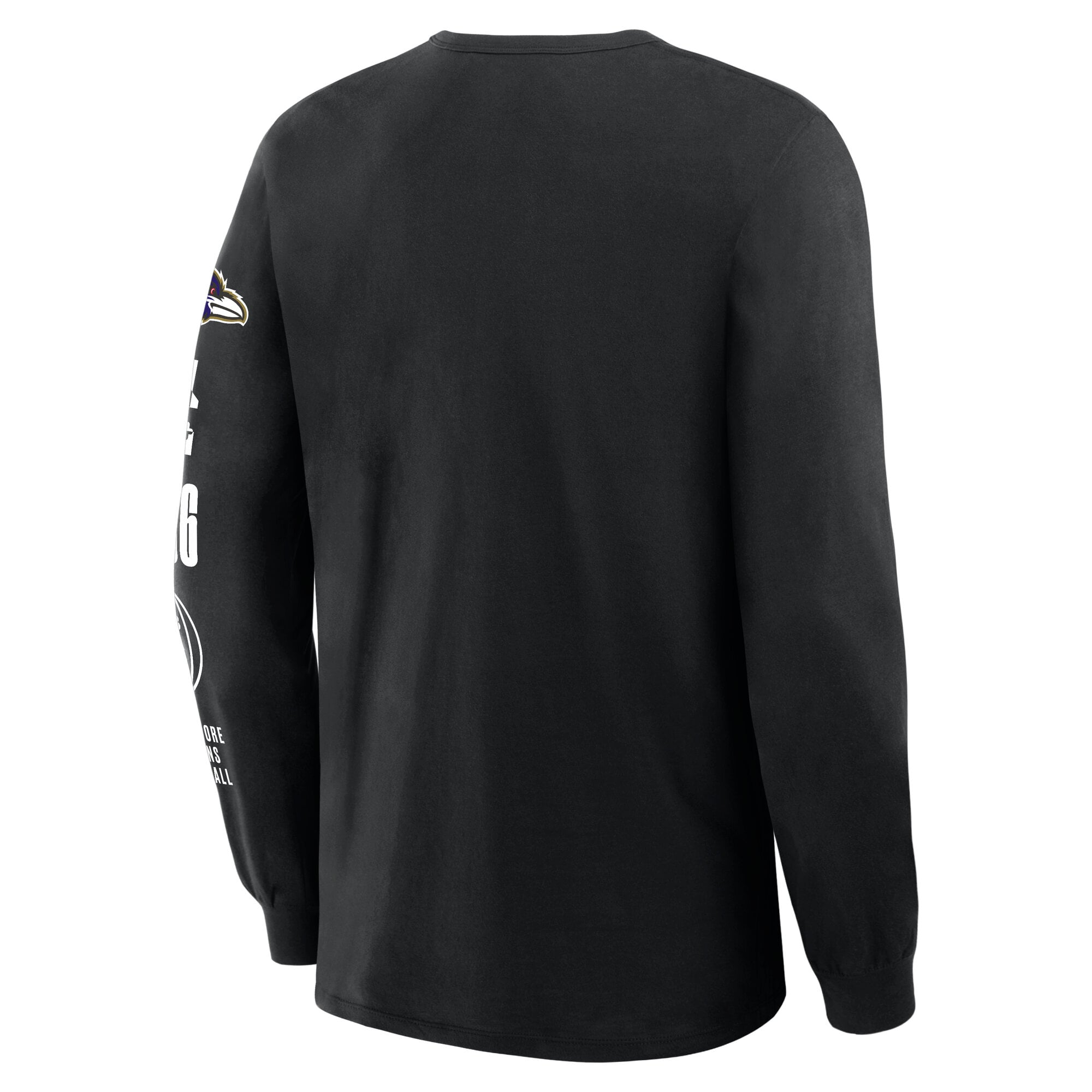 T-shirt à manches longues Fanatics Black Baltimore Ravens Checkdown Pass pour homme