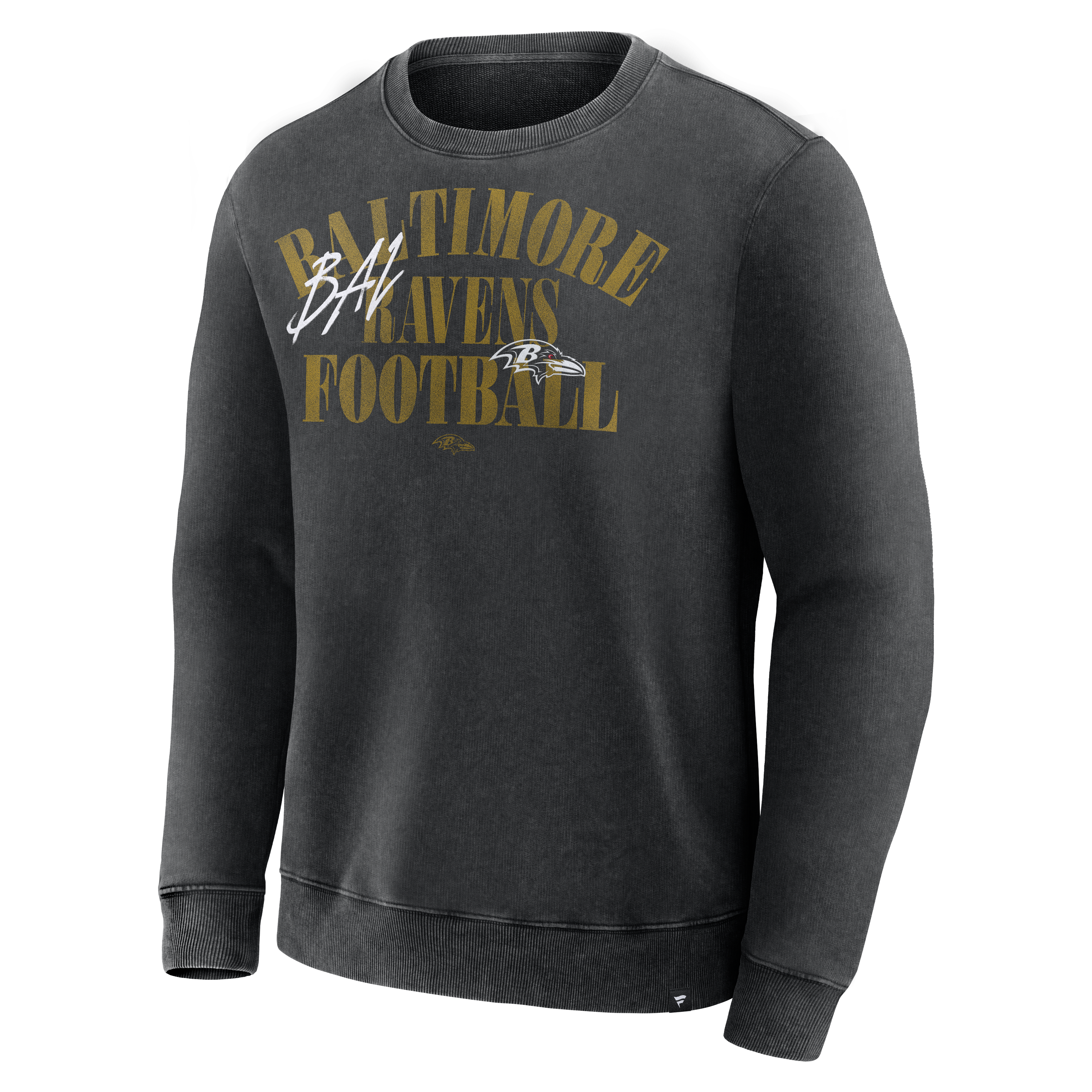 Men's Fanatics Black Baltimore Ravens Halftime Lead Relaxed Heavyweight French Terry Sweatshirt