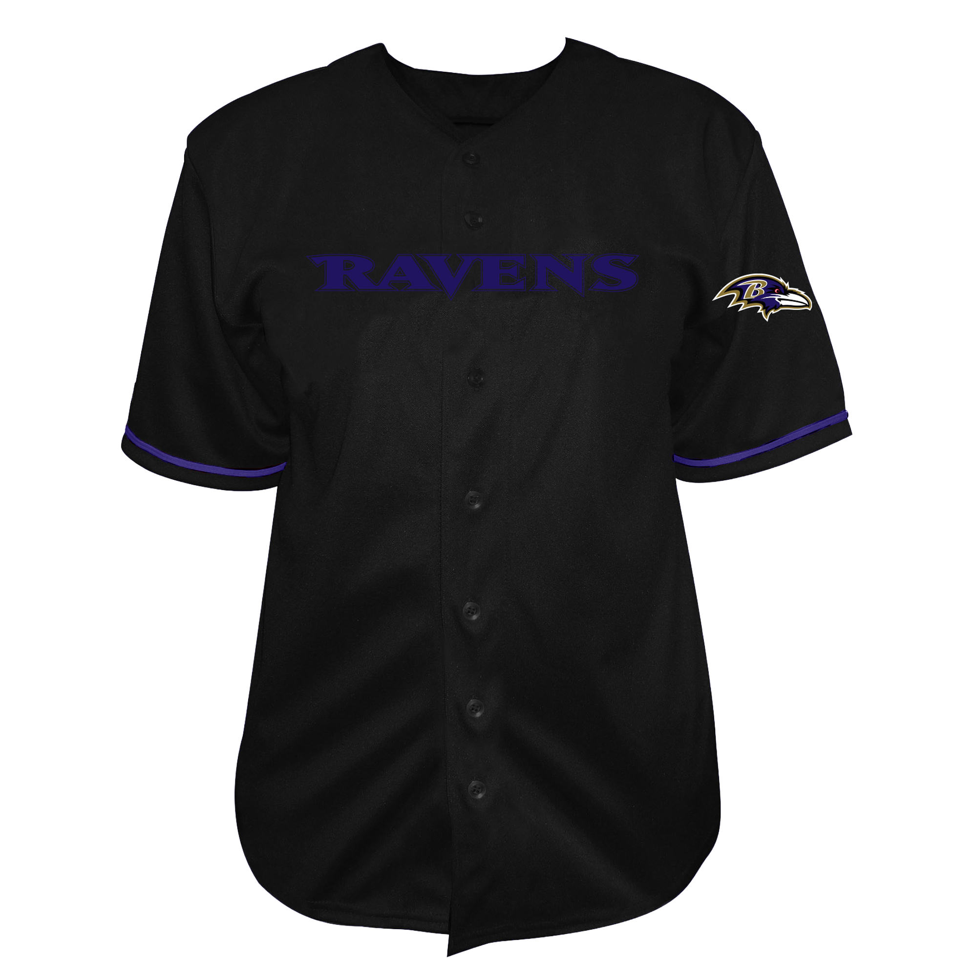 Men's Fanatics Lamar Jackson Black Baltimore Ravens Big & Tall Button-Up Baseball Jersey
