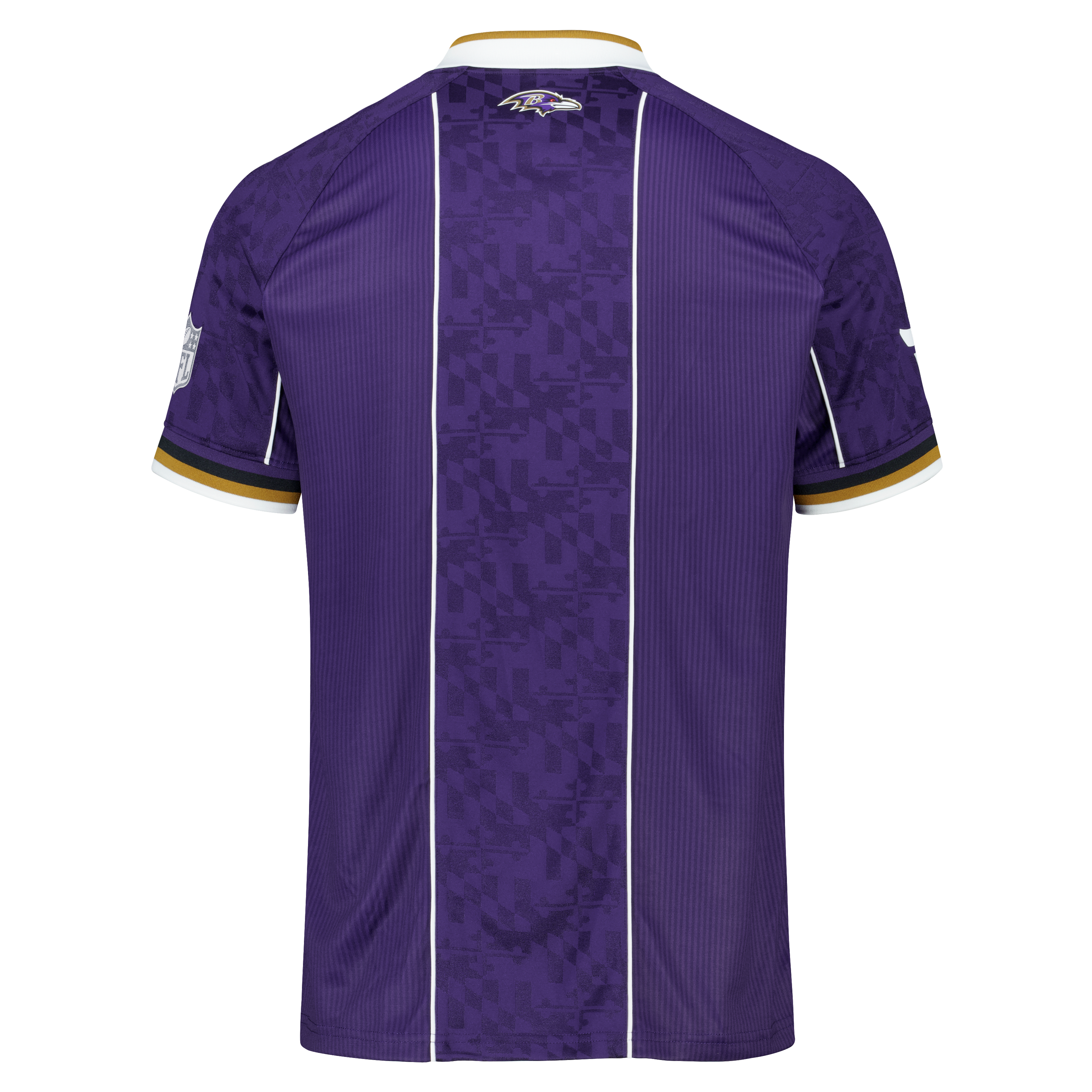Men's Fanatics Purple Baltimore Ravens Football x Collared Fan Top