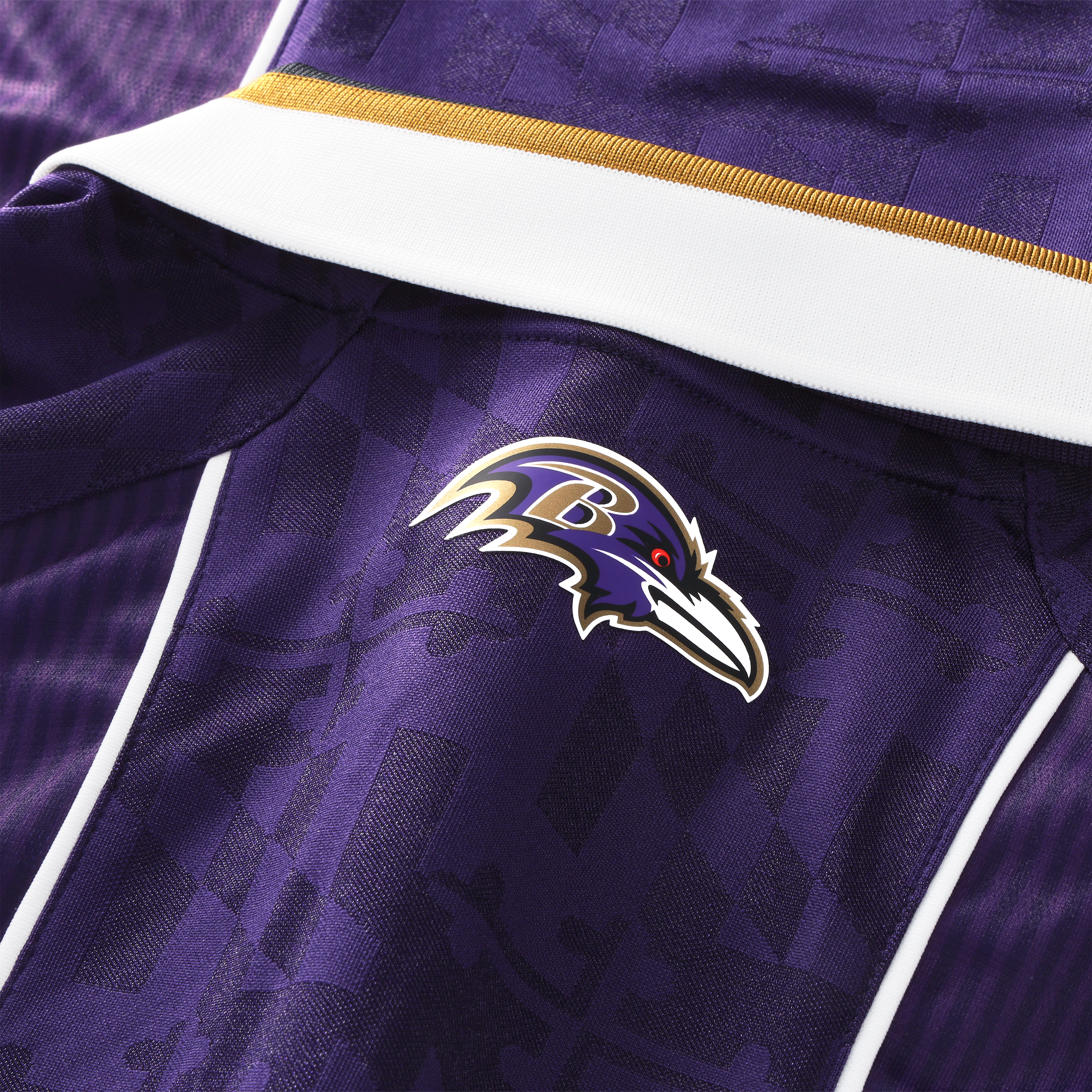 Men's Fanatics Purple Baltimore Ravens Football x Collared Fan Top