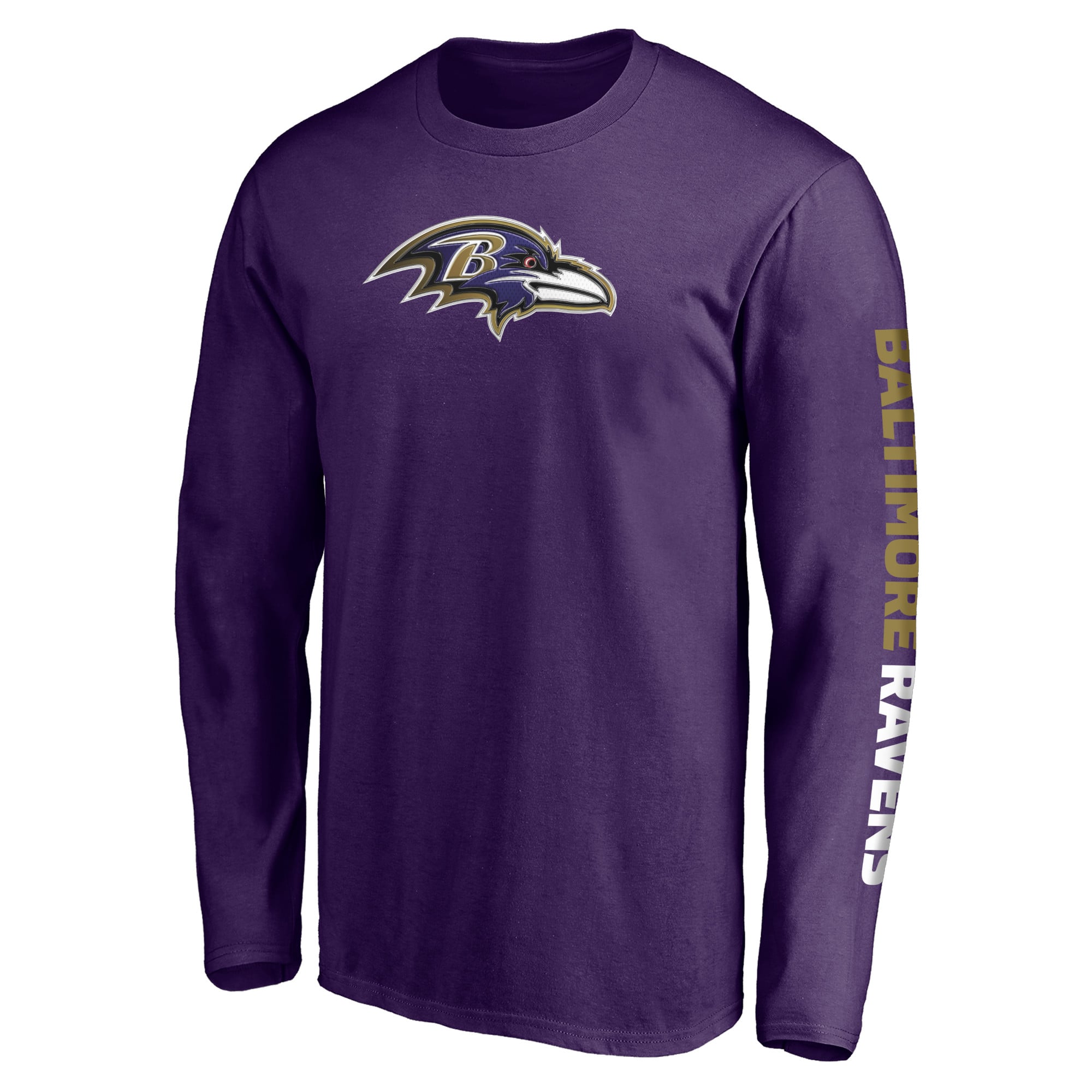 Men's Fanatics Purple Baltimore Ravens Front Runner Long Sleeve T-Shirt