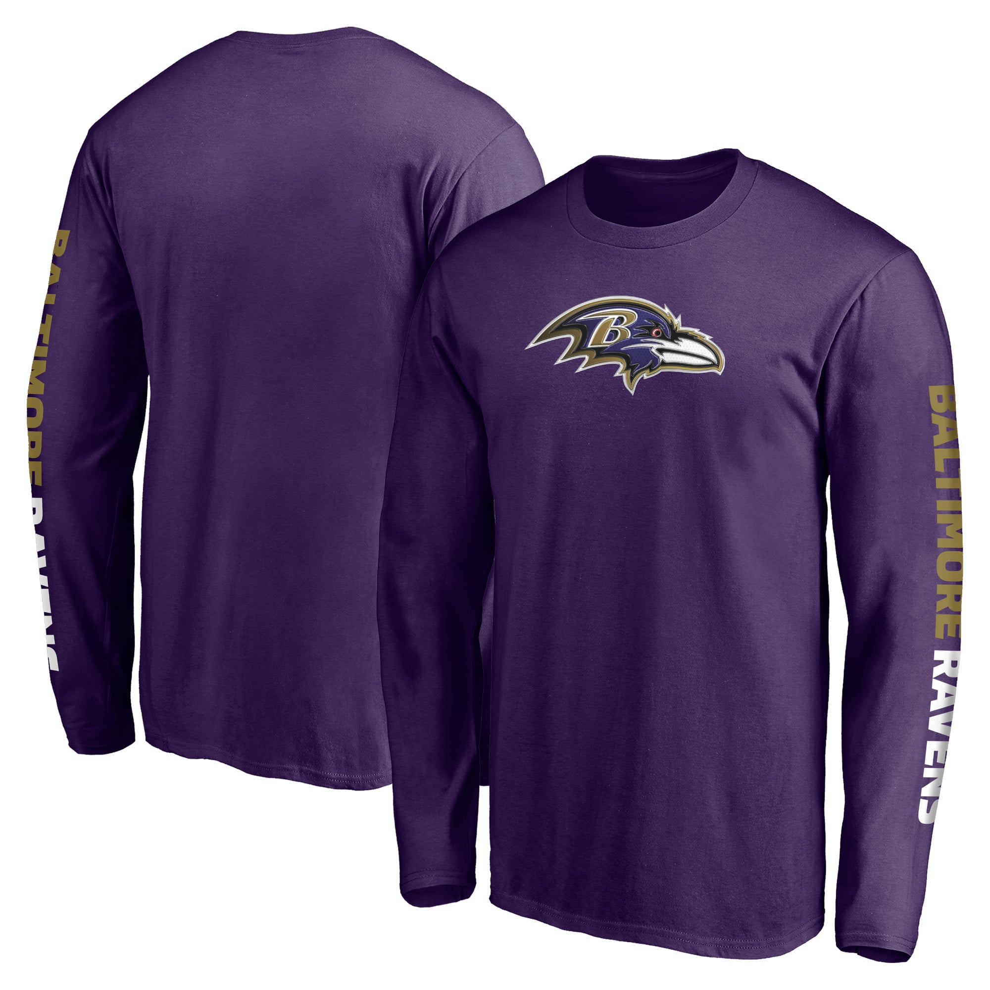 Men's Fanatics Purple Baltimore Ravens Front Runner Long Sleeve T-Shirt