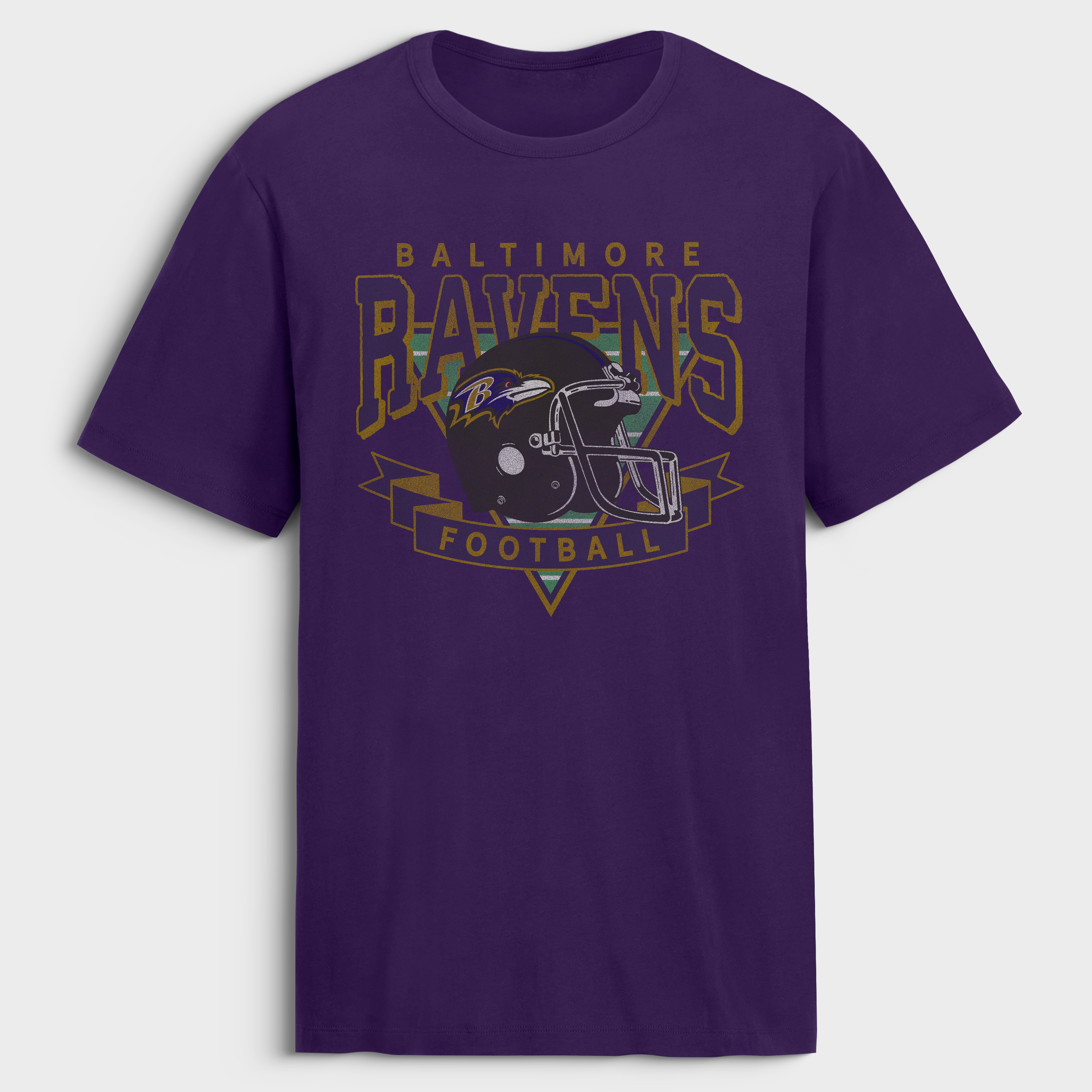 Men's Fanatics Purple Baltimore Ravens Old Fashion Rushing Legacy Cotton T-Shirt