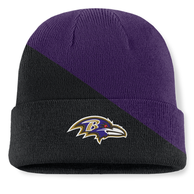 Baltimore Ravens Fanatics Tilt Cuffed Knit Hat - Purple/Black