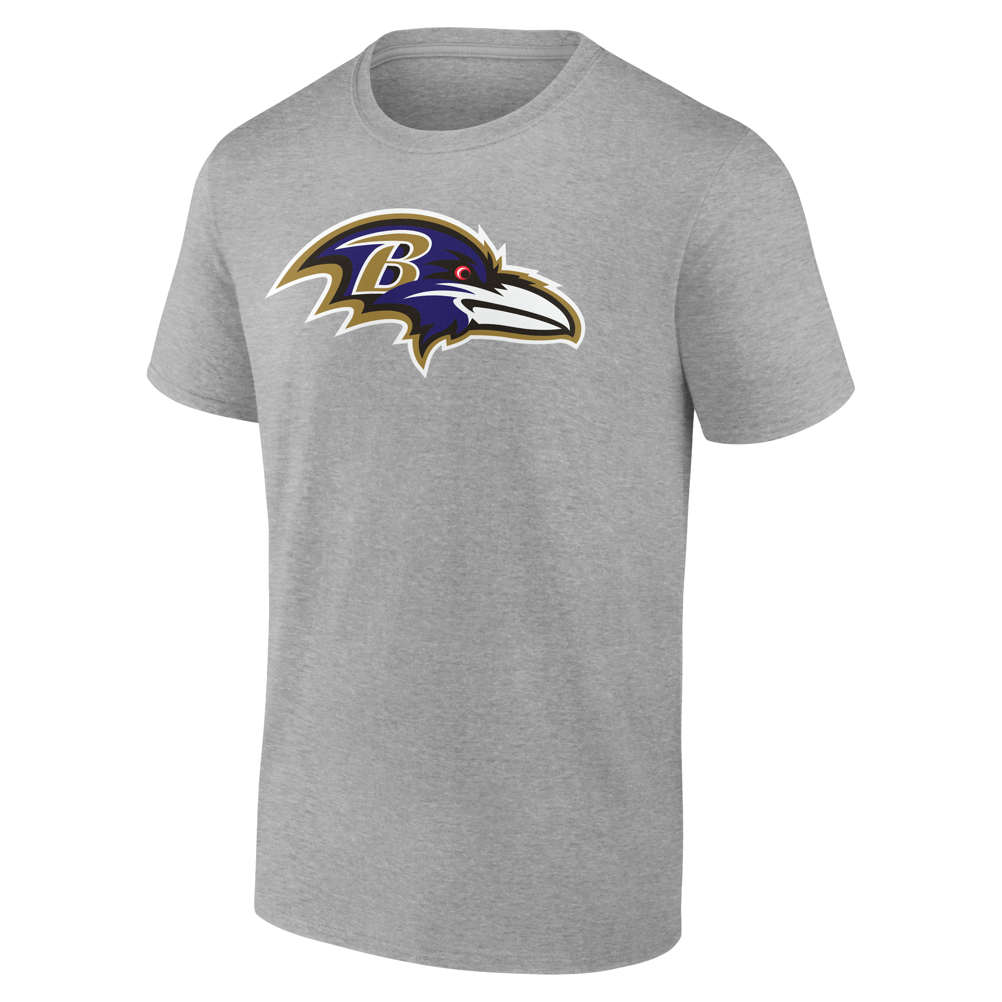 T-shirt gris authentique pour homme des Ravens de Baltimore, personnalisé avec nom et numéro.