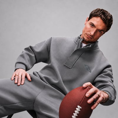  Baltimore Ravens Levelwear Core Logo Luxe Stein 1/4 Zip Pullover - Gray