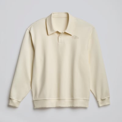  Baltimore Ravens lululemon Grand Standard Long Sleeve Polo - Coconut Ivory