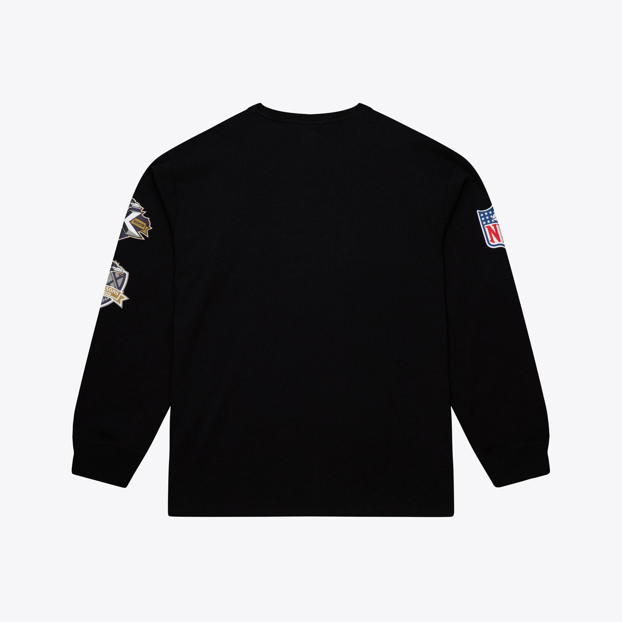 T-shirt à manches longues Mitchell & Ness noir pour homme, Baltimore Ravens, grandes tailles, camp d'entraînement