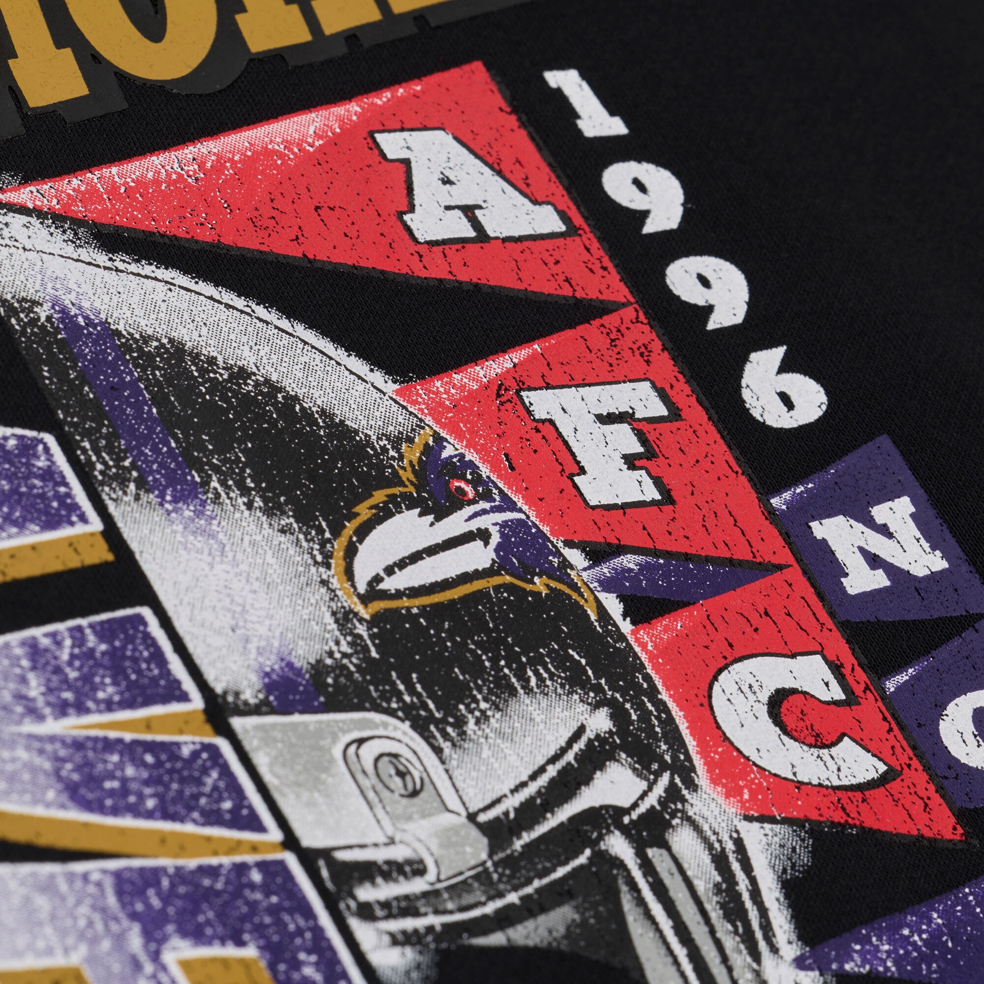 Men's Mitchell & Ness  Black Baltimore Ravens Core Essentials Street Graphic Fleece Hoodie