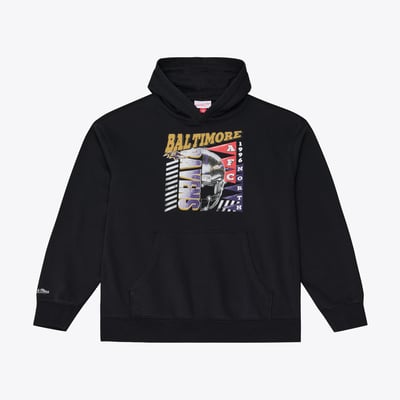  Baltimore Ravens Mitchell & Ness Core Essentials Street Graphic Fleece Hoodie - Black