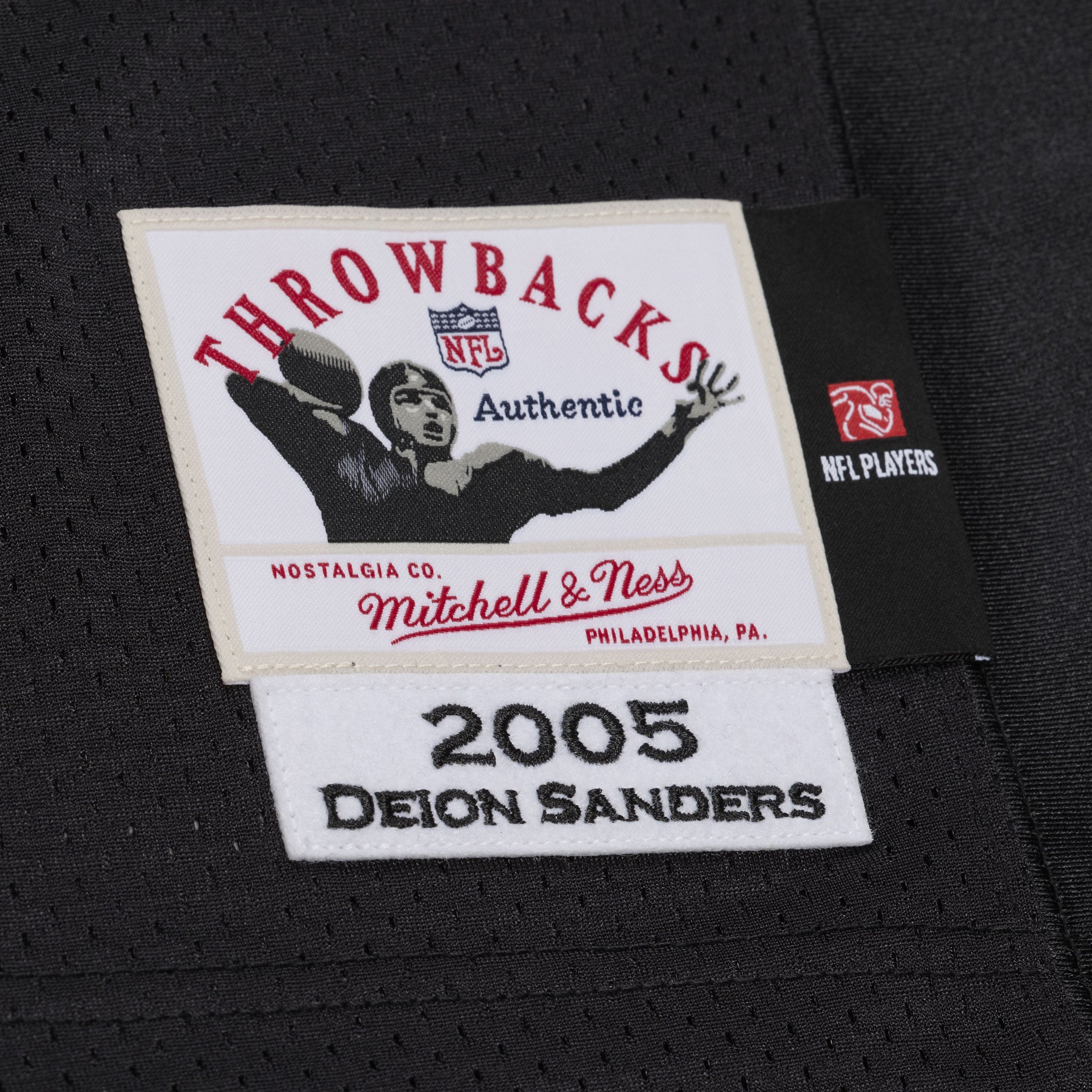 Men's Mitchell & Ness Deion Sanders Black Baltimore Ravens 2005 Authentic Throwback Jersey